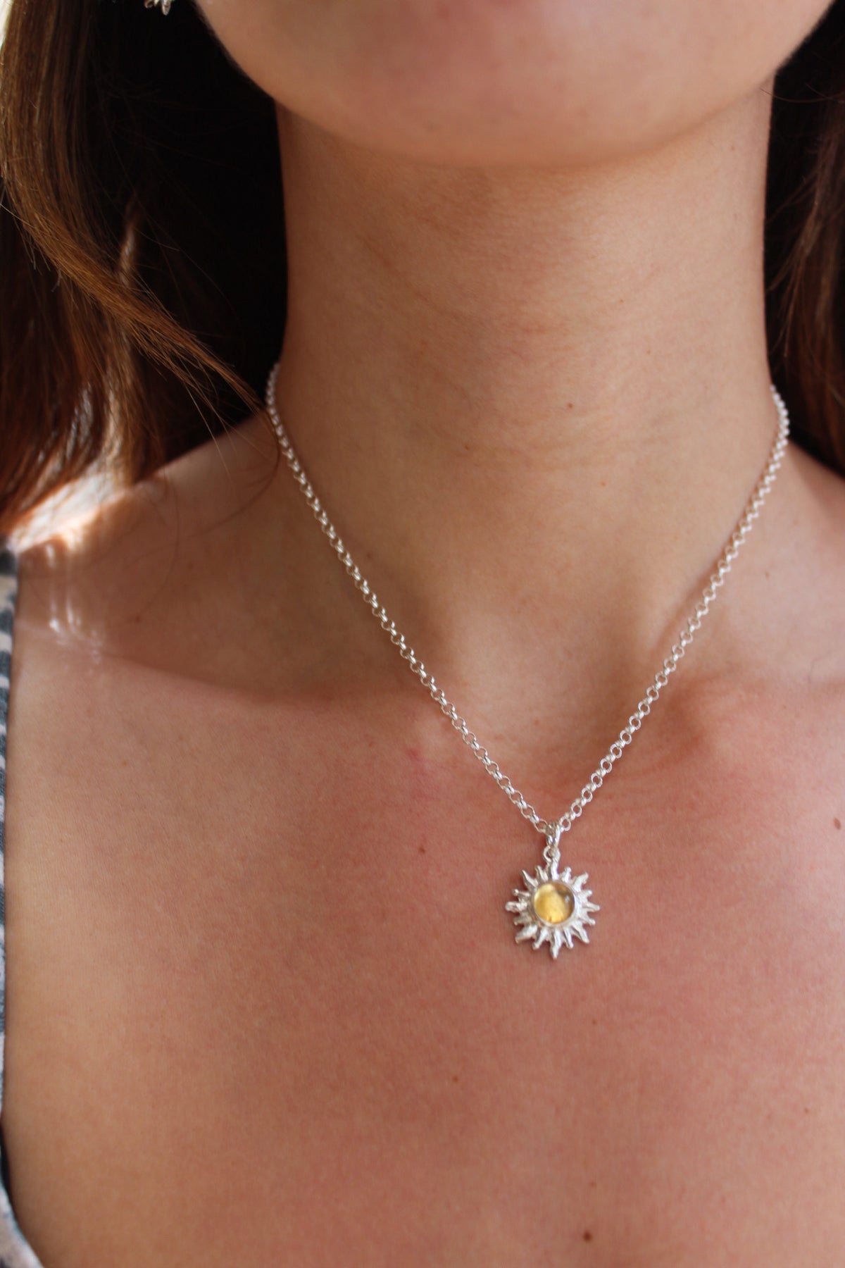 Collar solei citrino