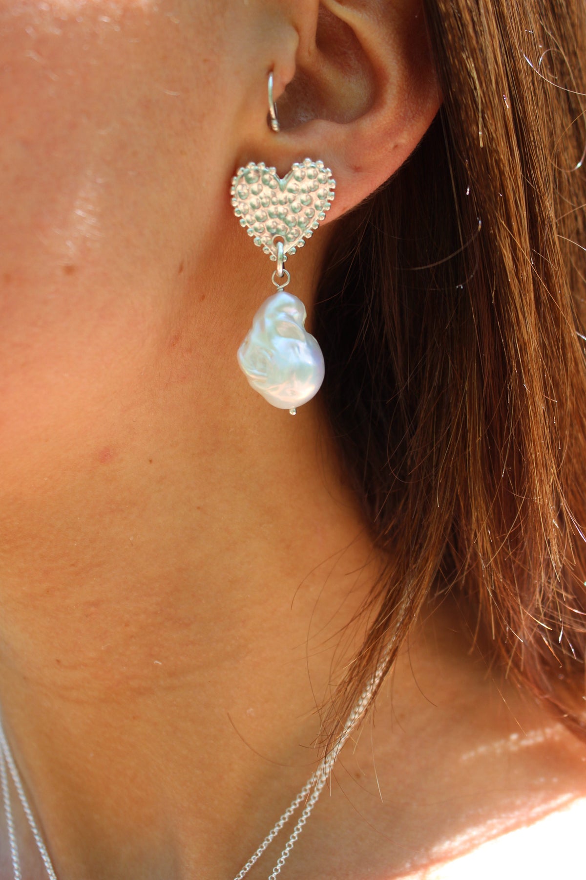 Aros corazón barroco