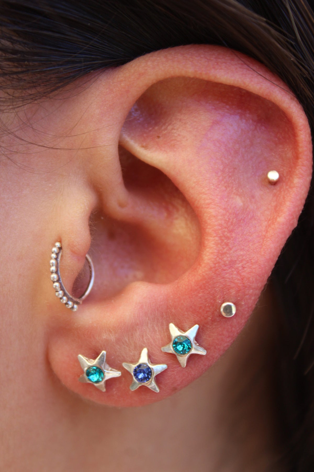 Aros Estrella petit cristal Swaroski (par)