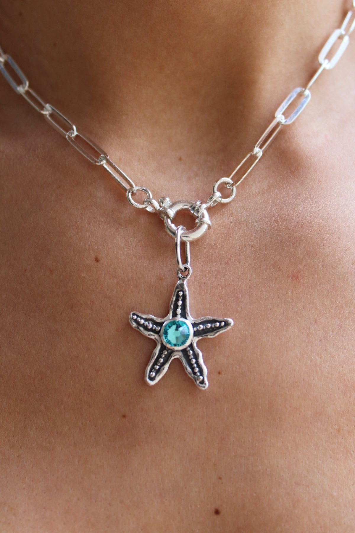 Collar estrella cristal calipso