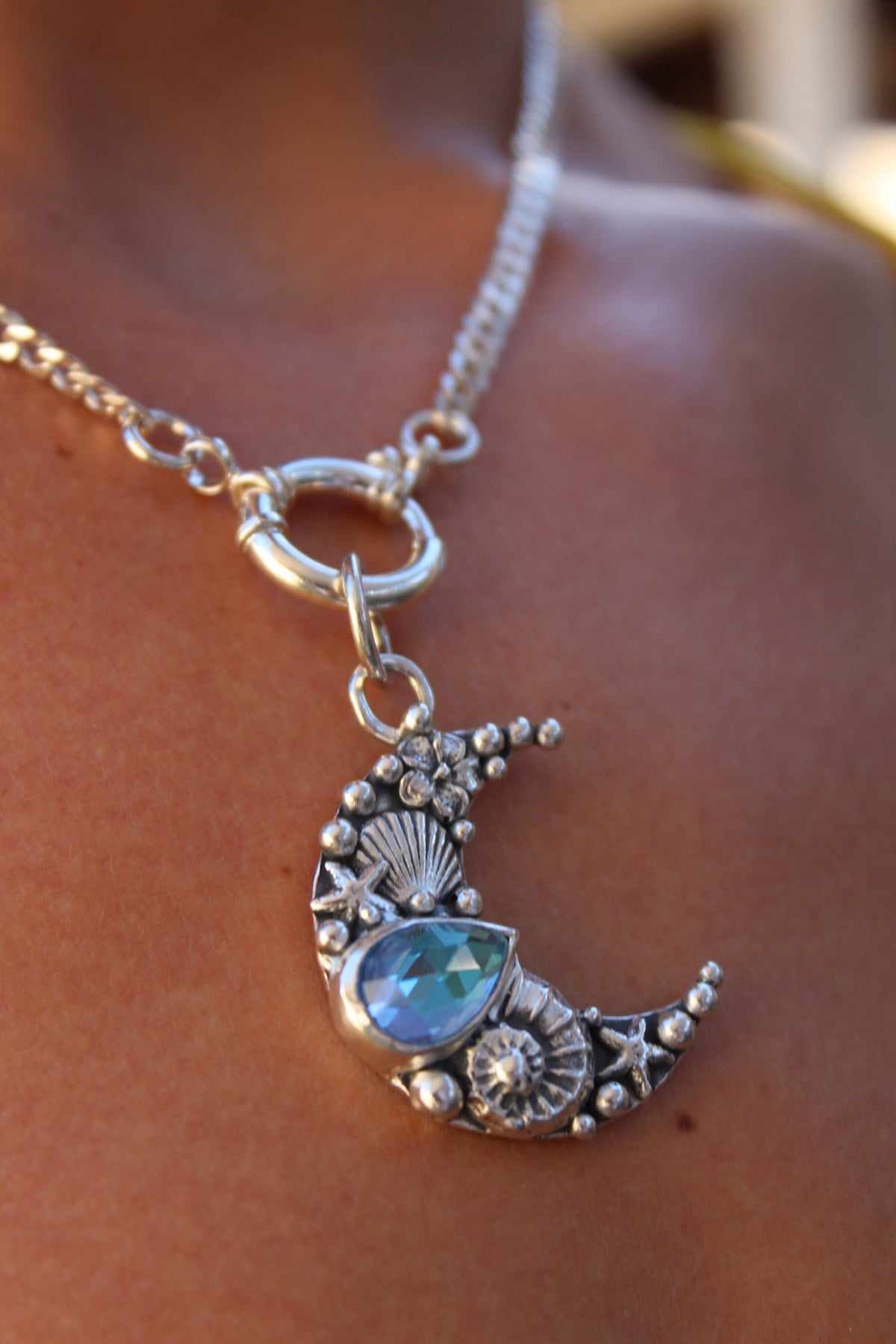 Collar Luna di Atlantis “L” cuarzo místico