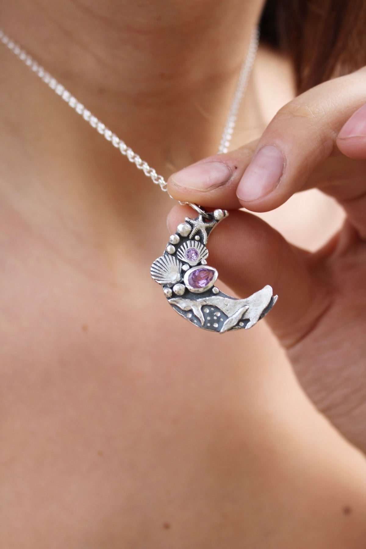 Collar Luna di Atlantis “MAREA” amatista