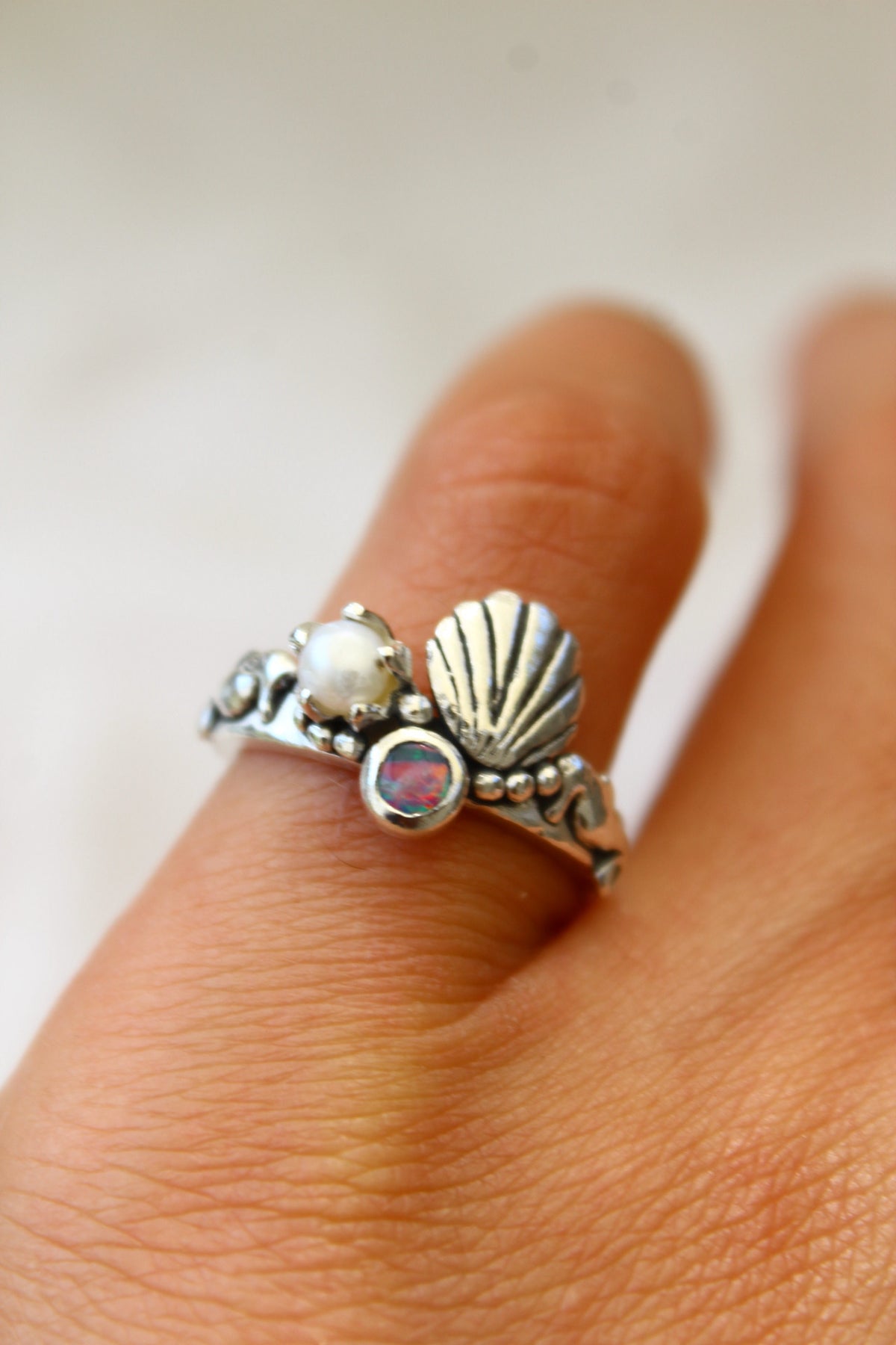 Anillo Atlantis petit Opalo talla 13