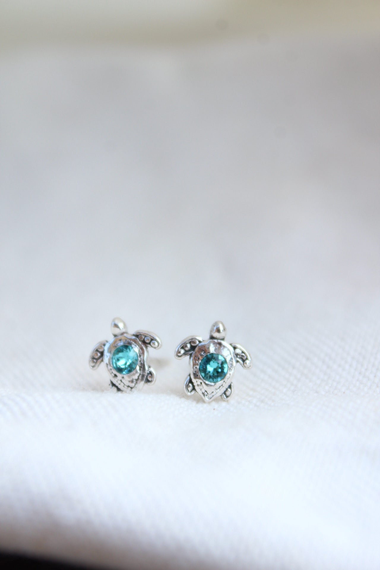 Par de aros tortu petit celeste