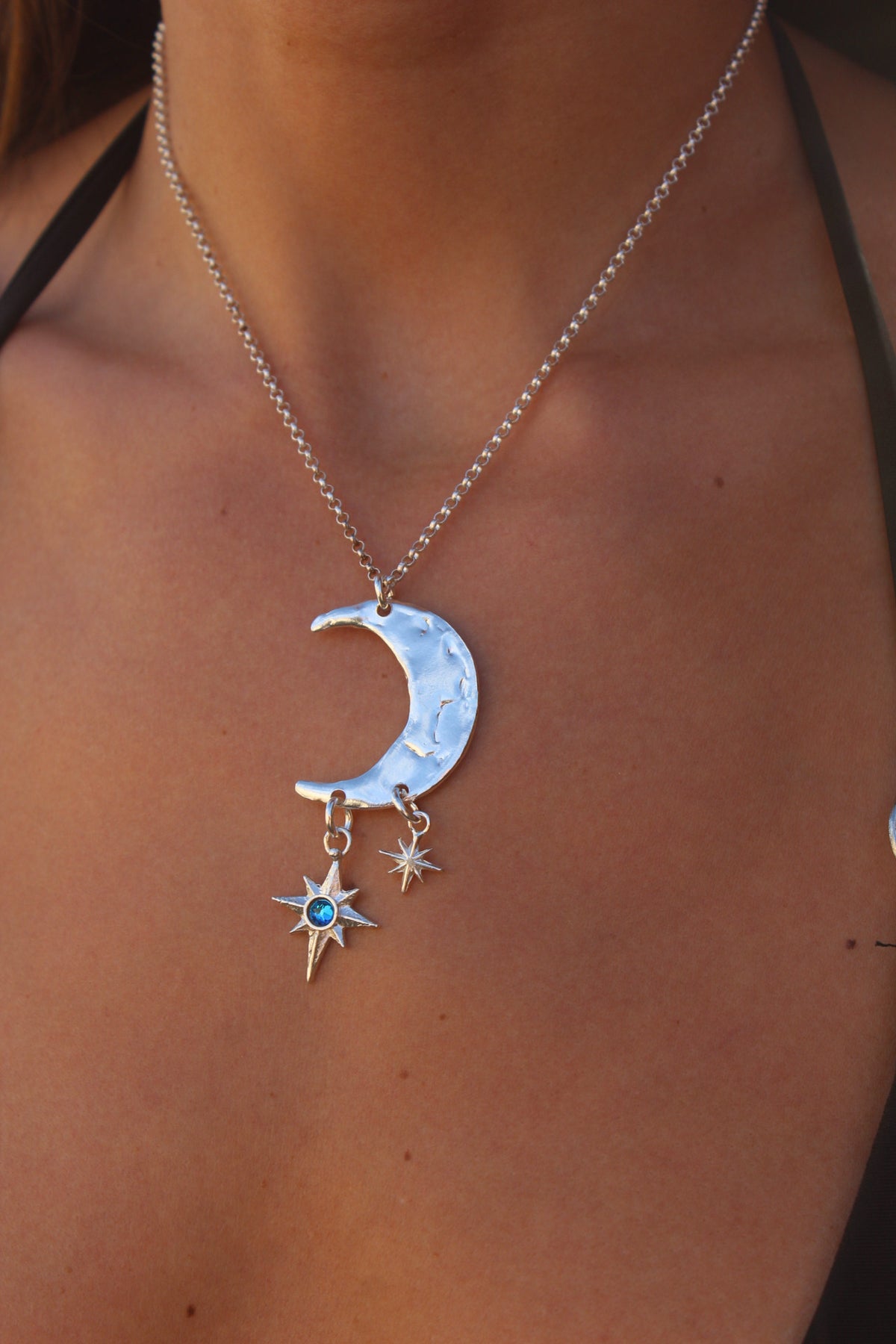 Collar amuleto lunar (incluye cadena 45cm)