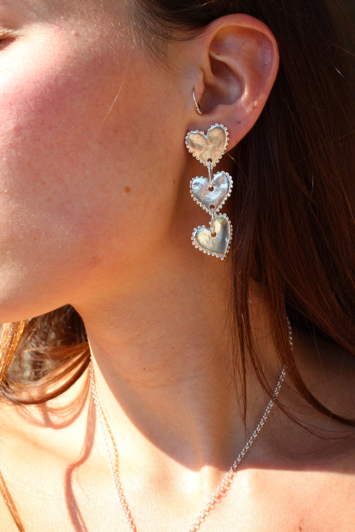 Aros corazón por tres