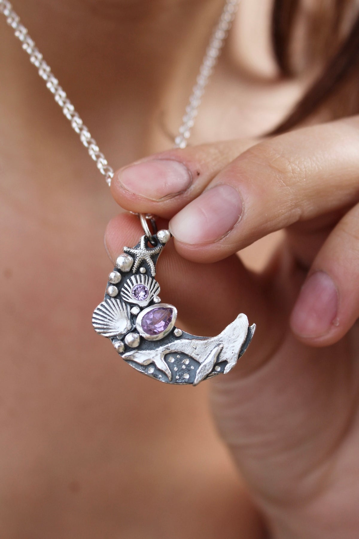 Collar Luna di Atlantis “MAREA” amatista