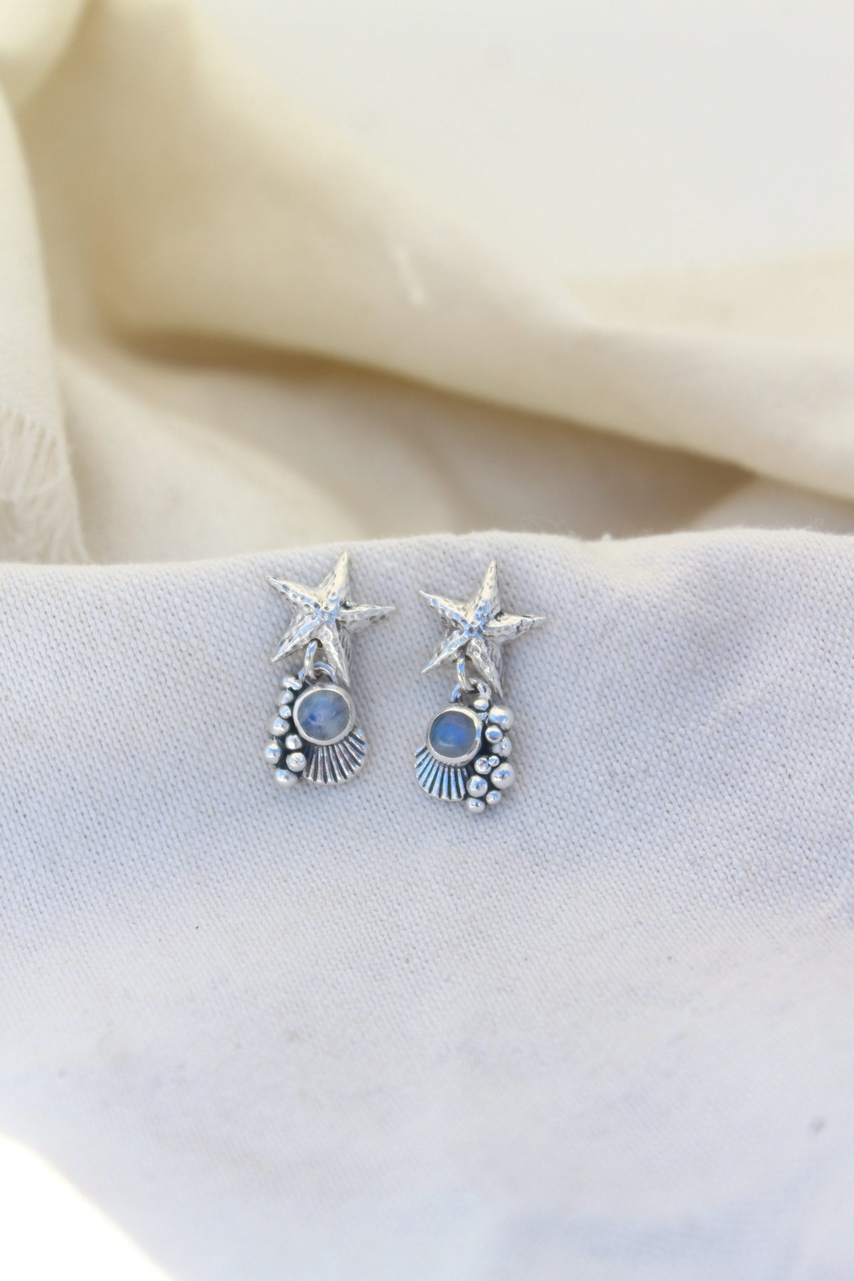 Aros asterina piedra luna