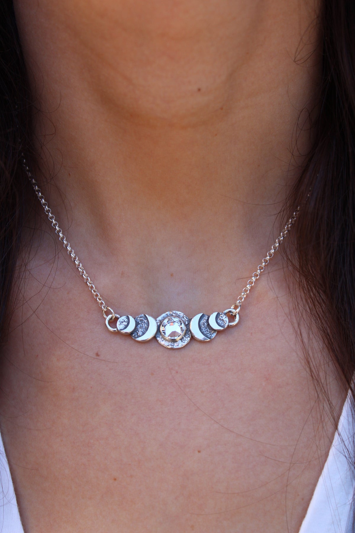 Collar ciclos “M” cristal Swaroski