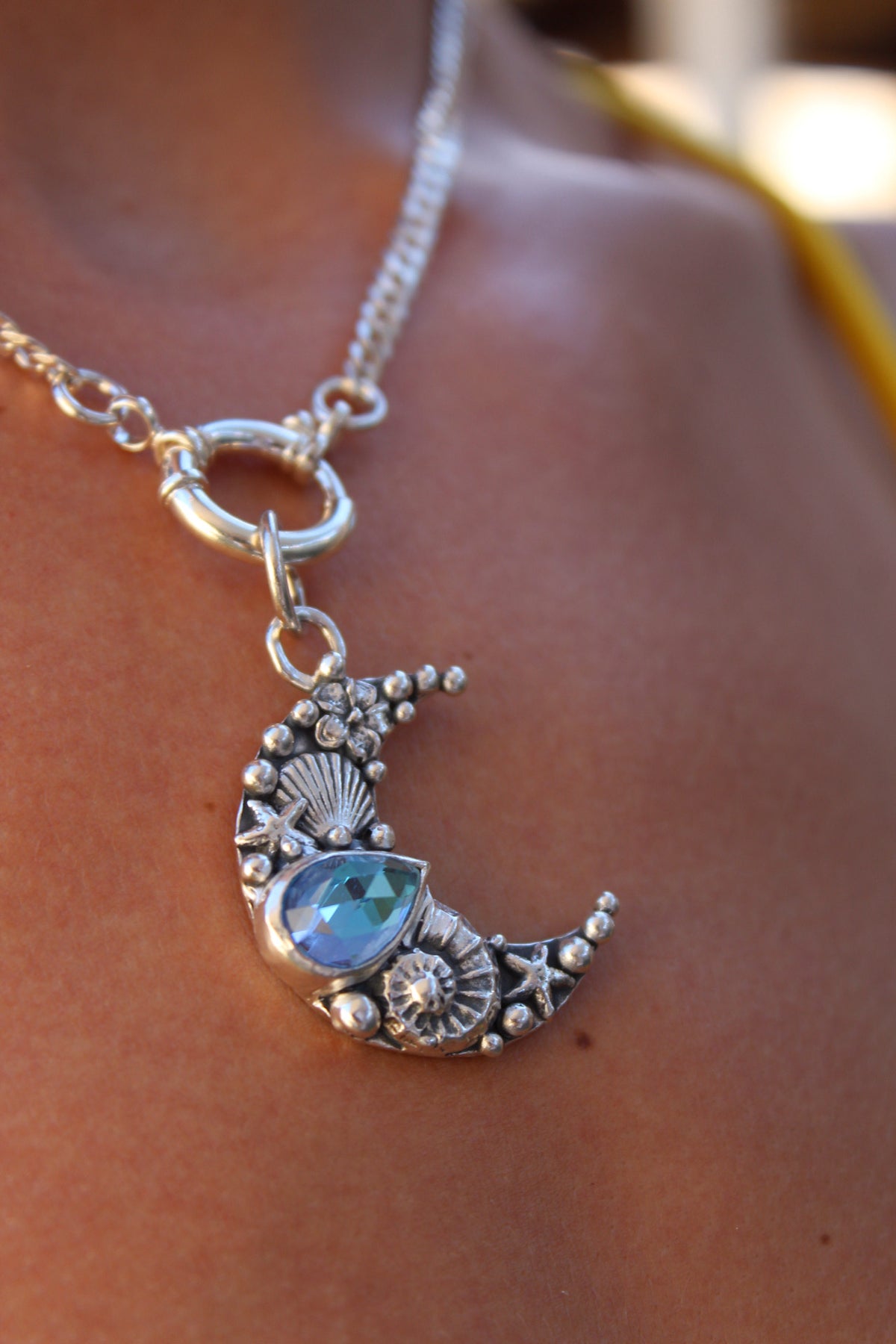 Collar Luna di Atlantis “L” cuarzo místico