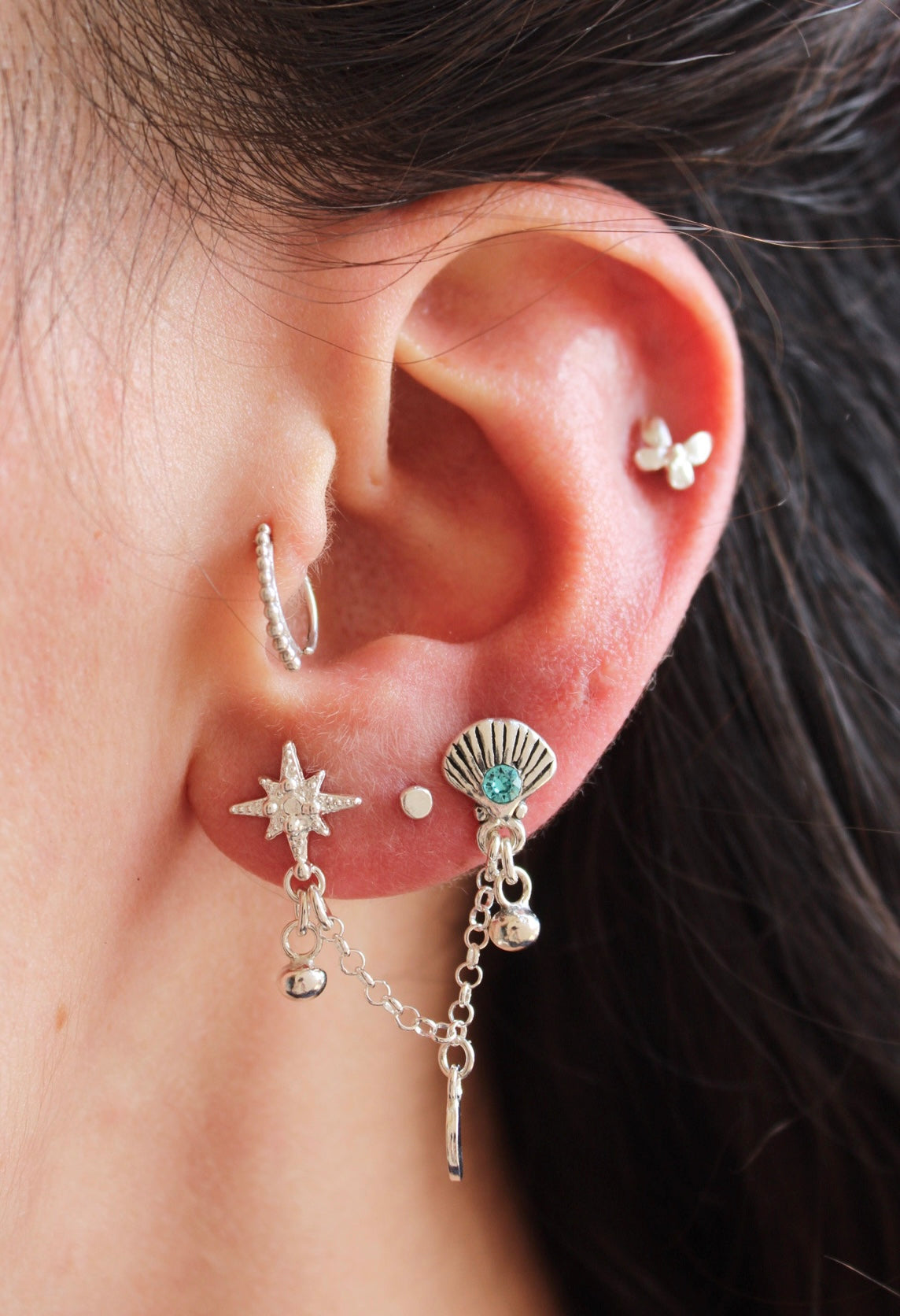 Aro doble concha Lucero (uno)