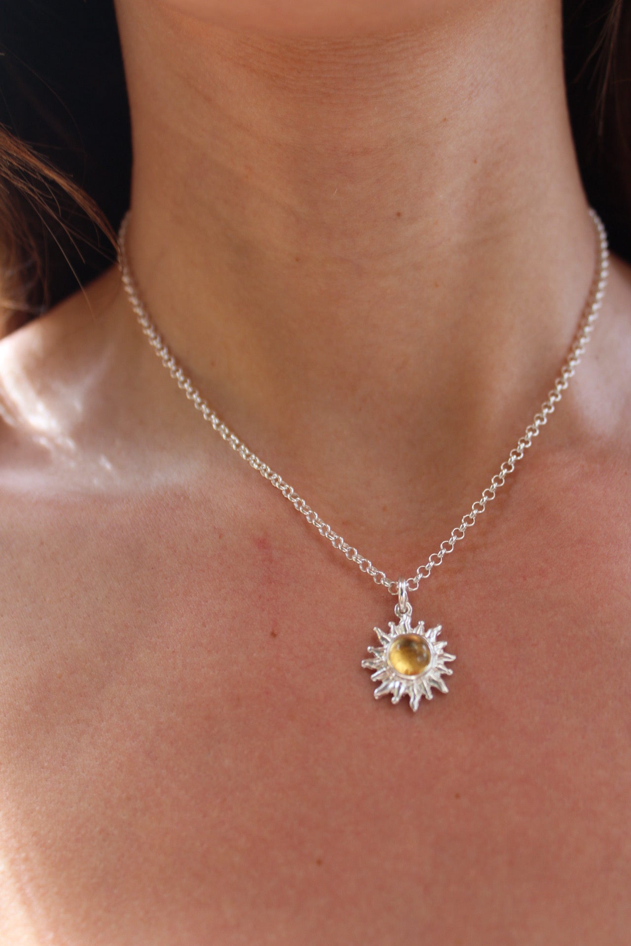 Collar solei citrino