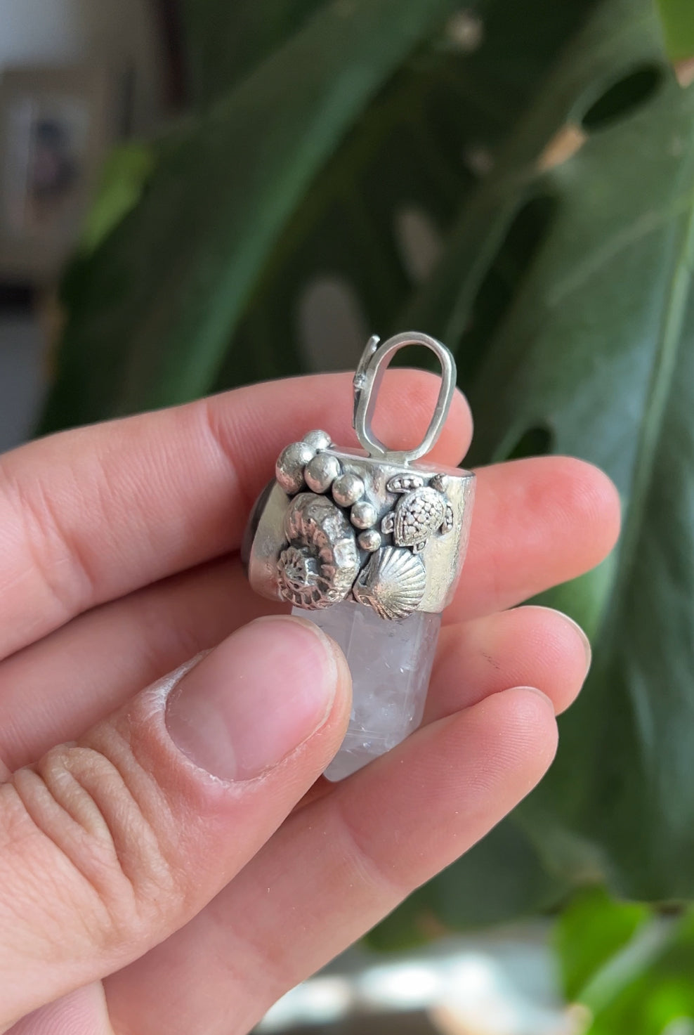 Amuleto cuarzo con labradorita