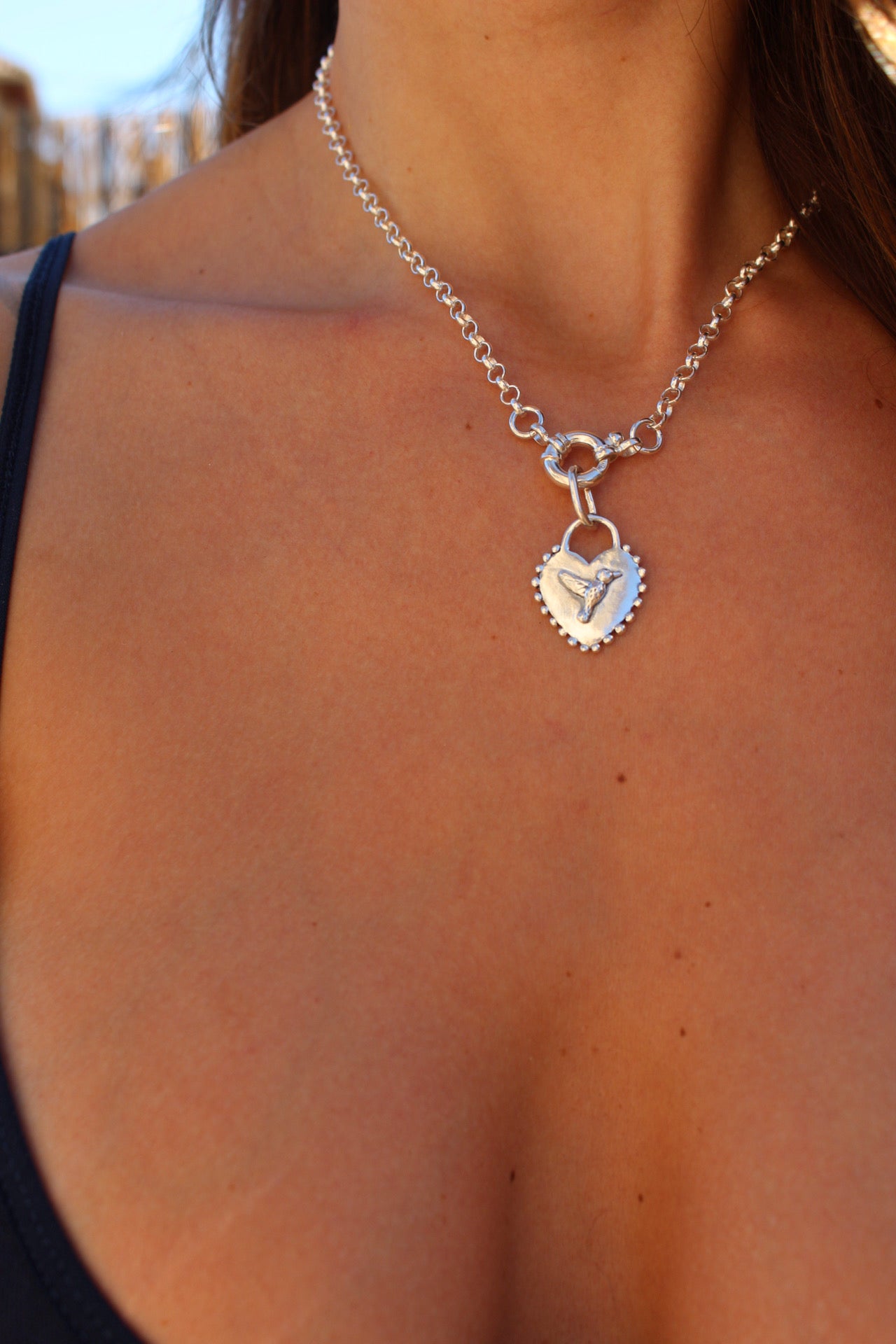 Collar dije de colibrí L