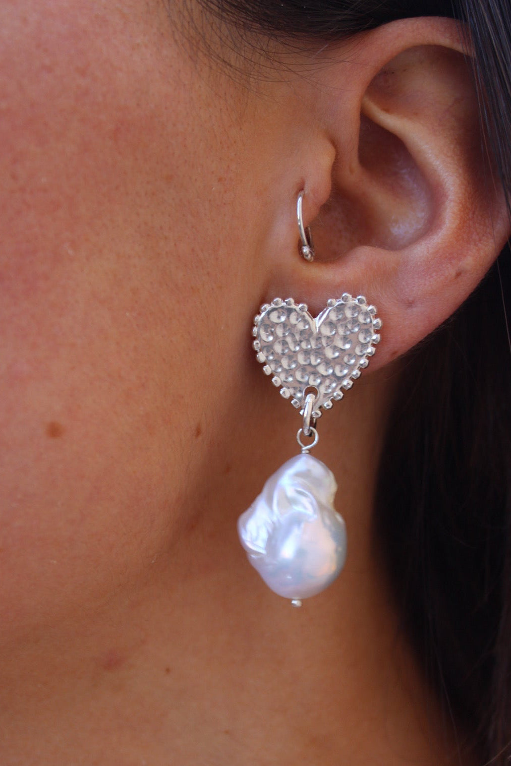 Aros corazón barroco