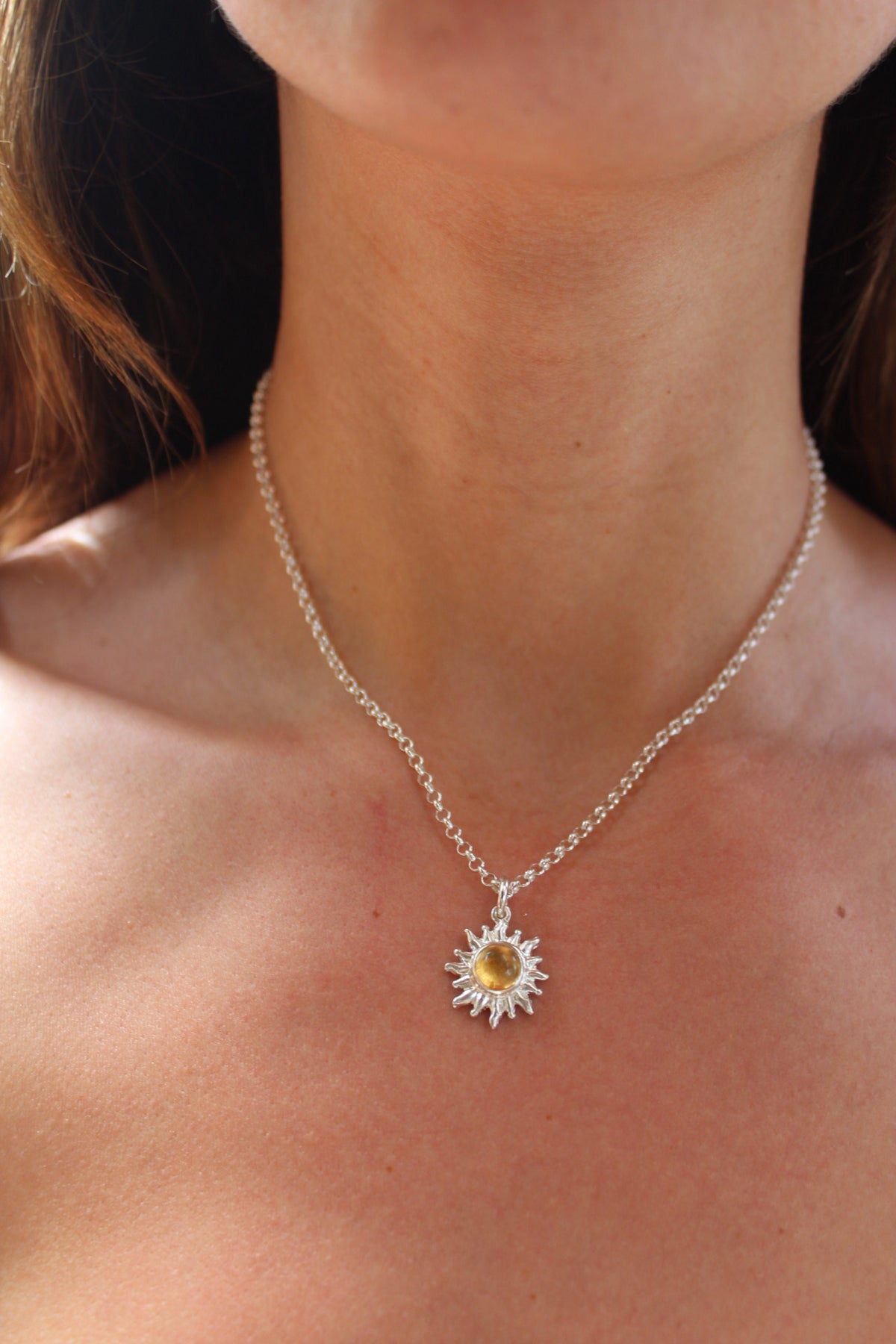 Collar solei citrino