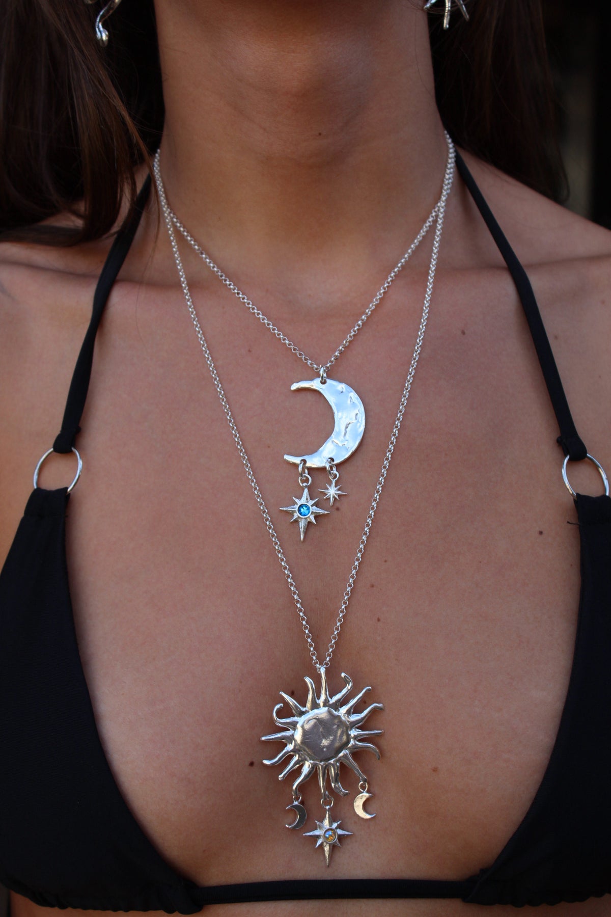 Collar amuleto lunar (incluye cadena 45cm)