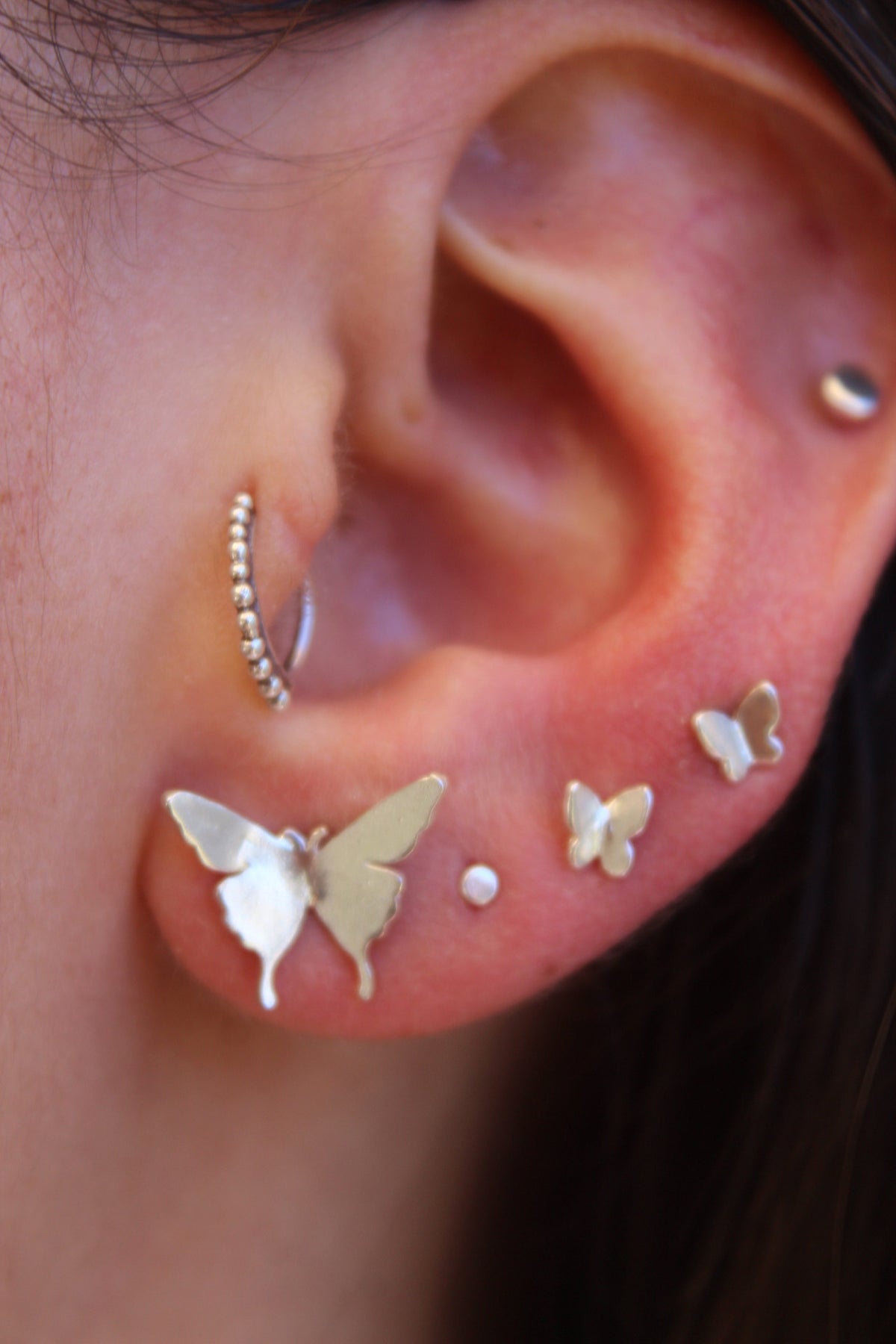 Aros mariposa petit (par)