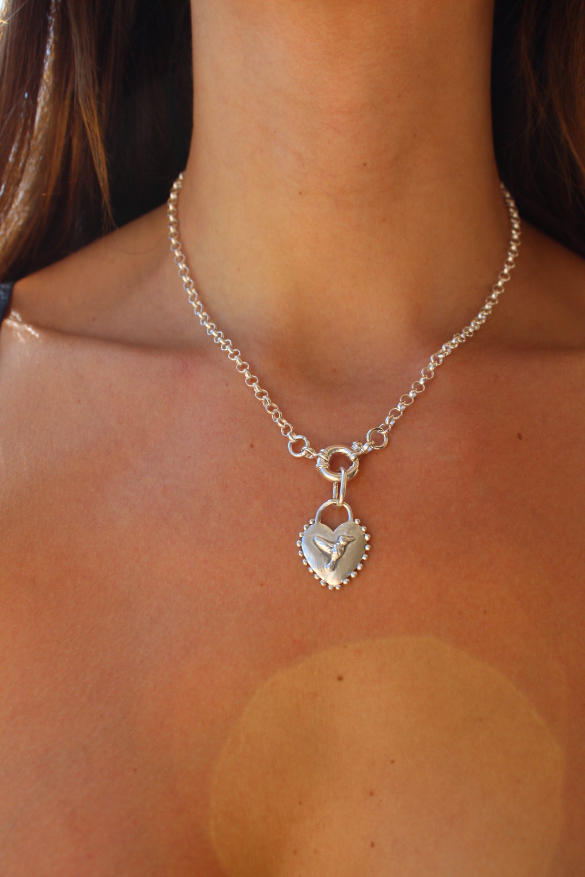 Collar dije de colibrí L