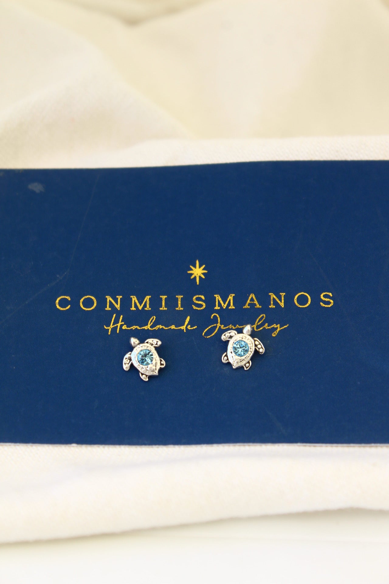 Aros tortu petit cristal Swaroski (par)