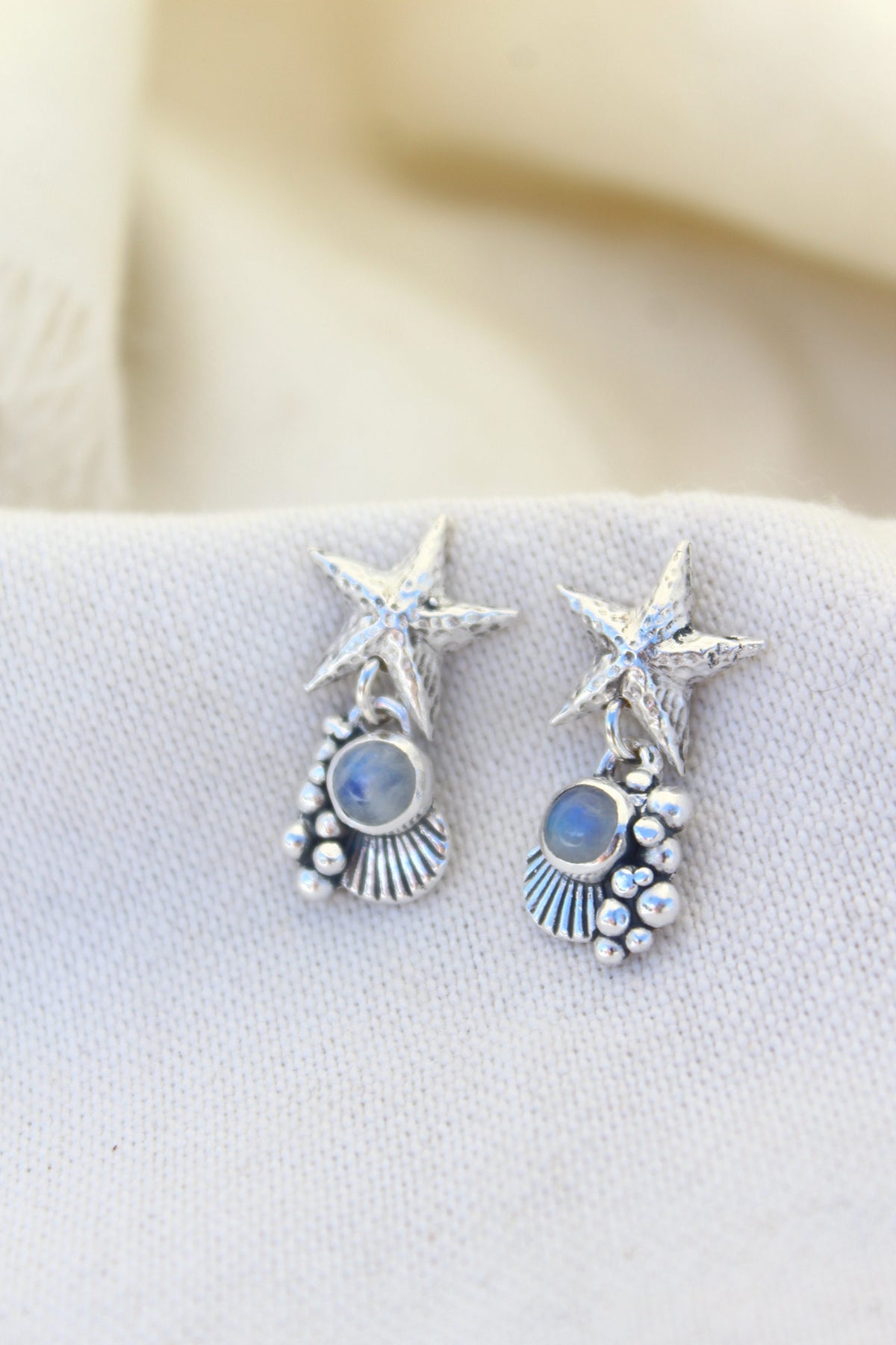 Aros asterina piedra luna