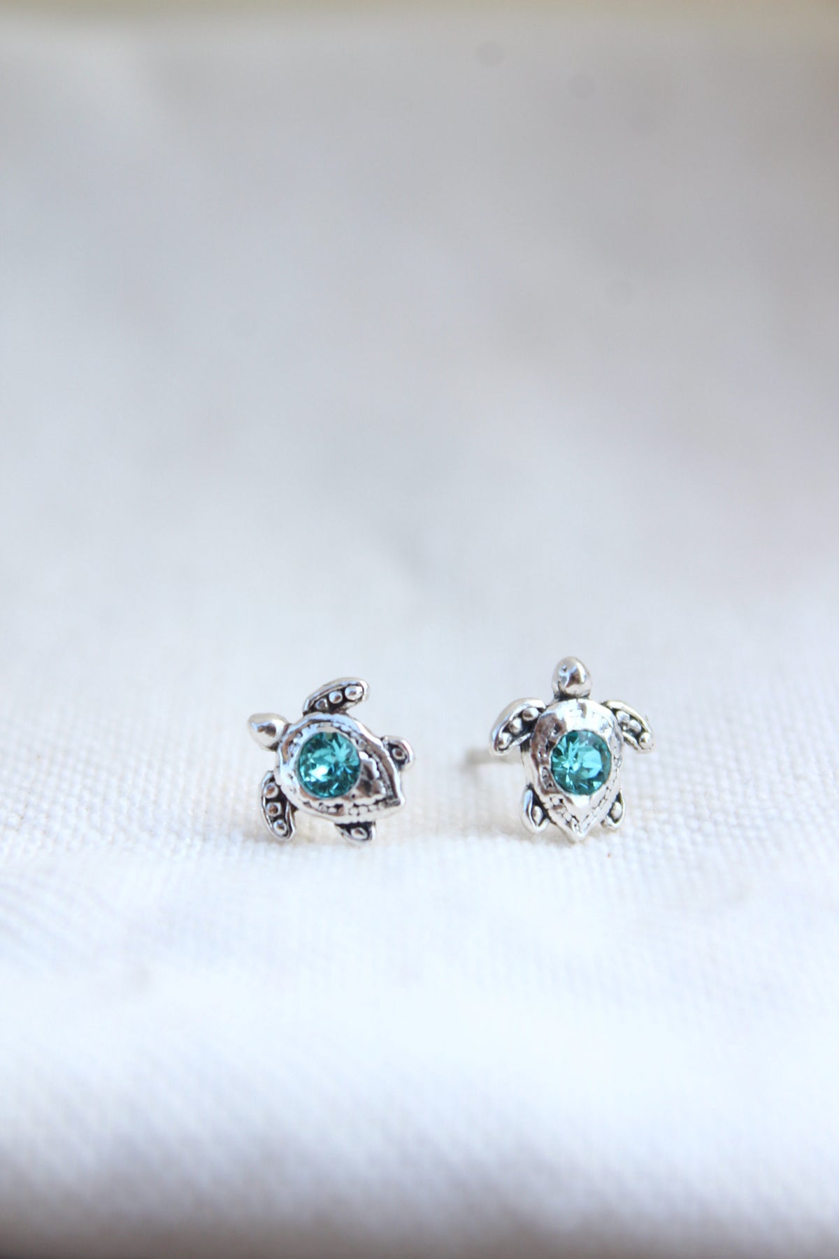 Par de aros tortu petit celeste