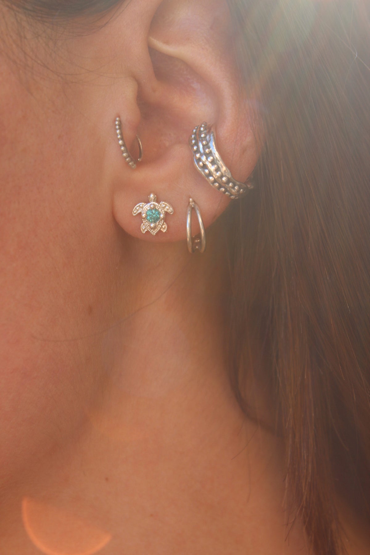 Aros tortu petit cristal calipso