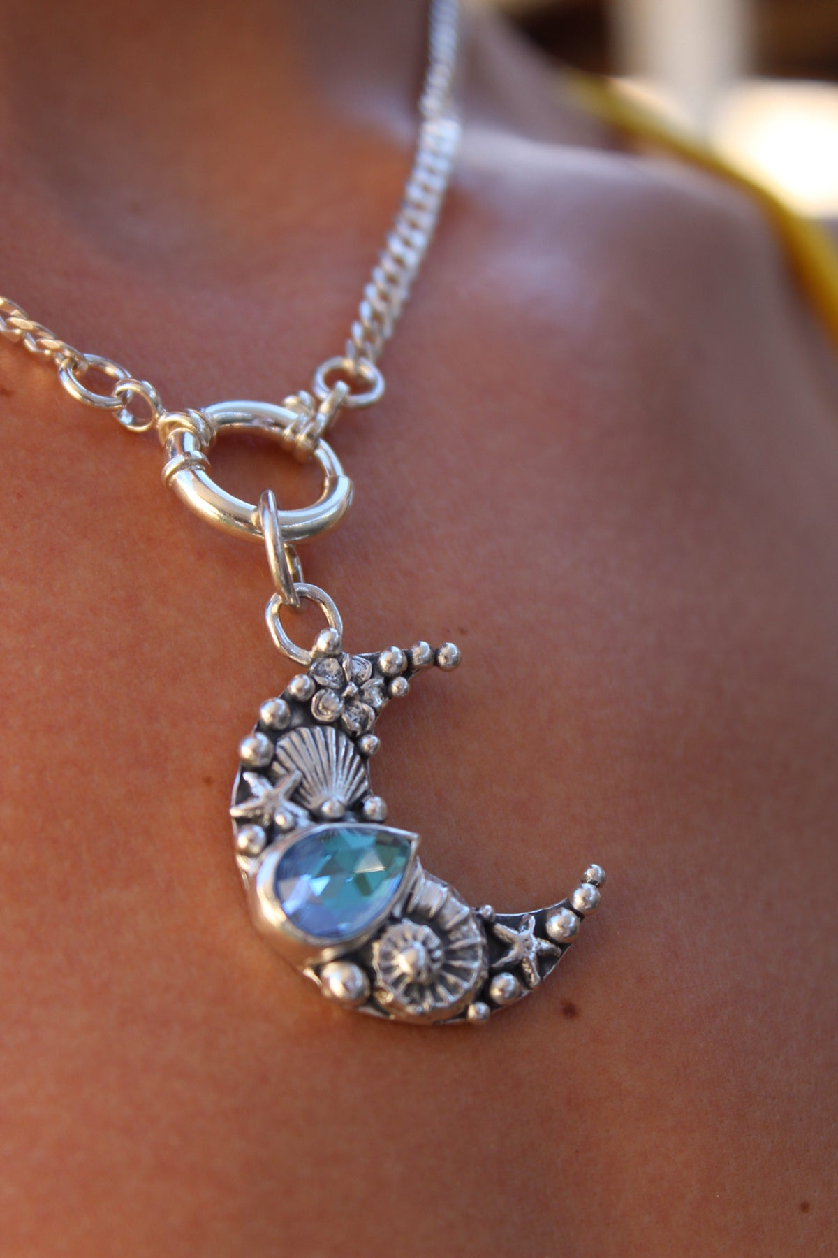 Collar Luna di Atlantis “L” cuarzo místico