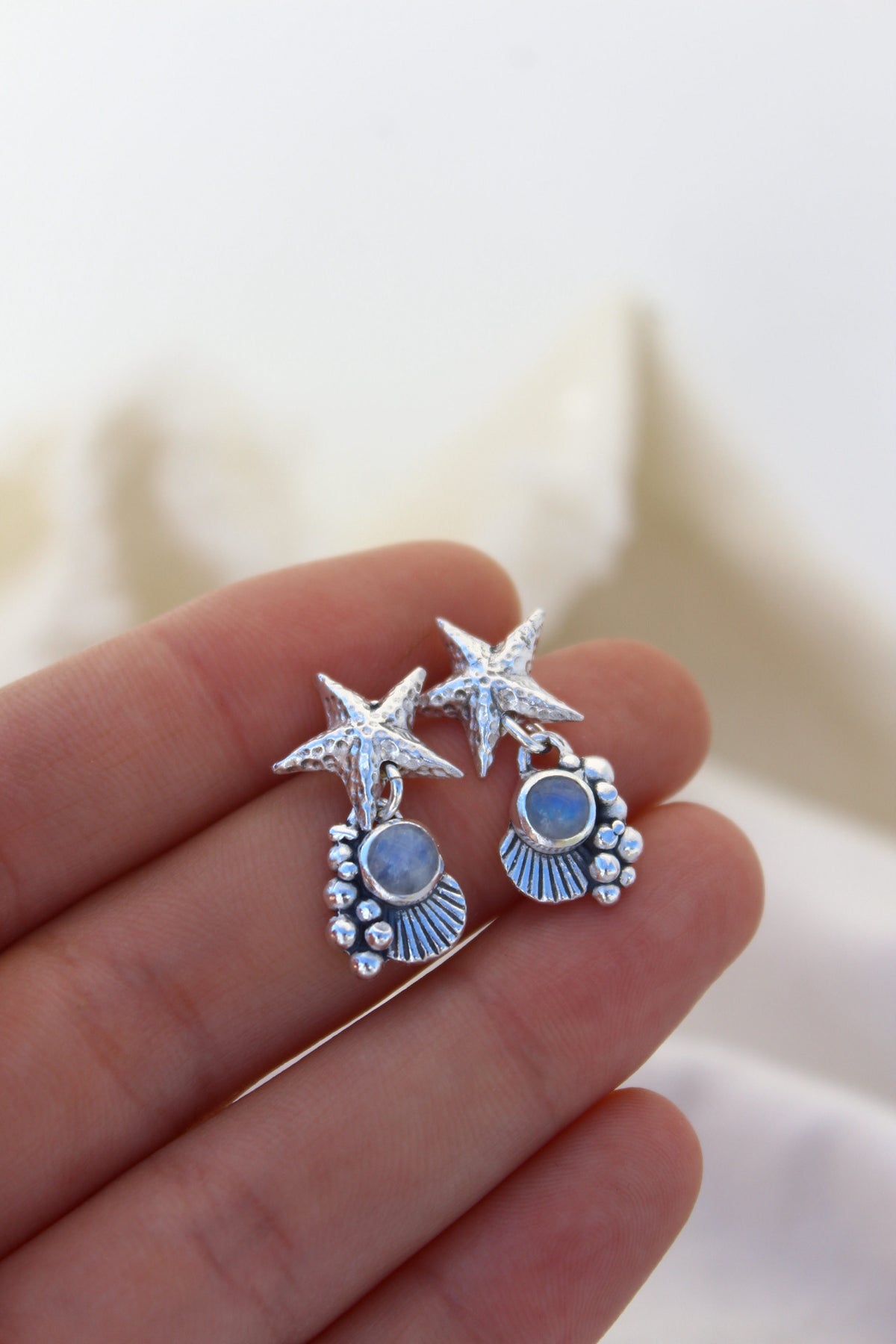 Aros asterina piedra luna