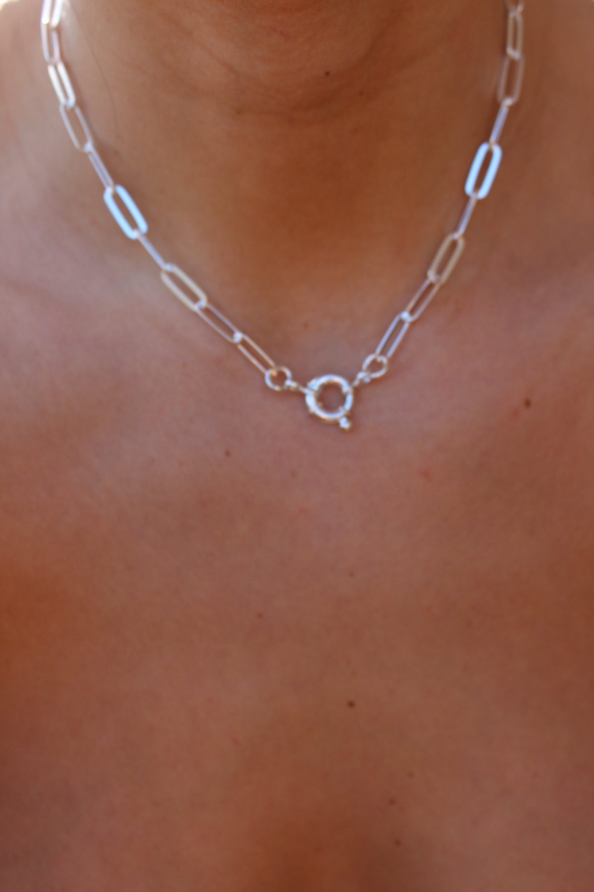 Cadena cuadrada 40cm broche timón M