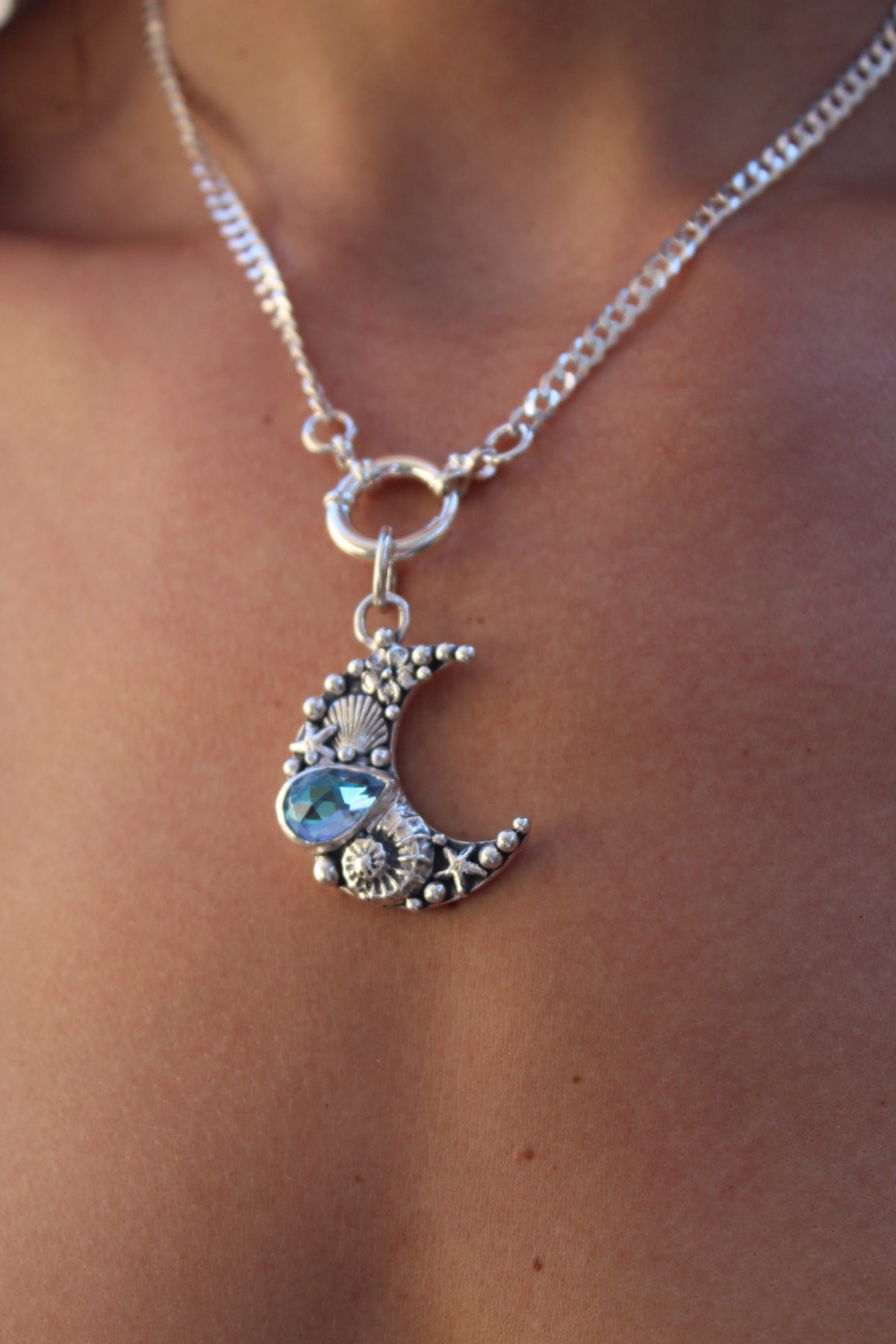 Collar Luna di Atlantis “L” cuarzo místico