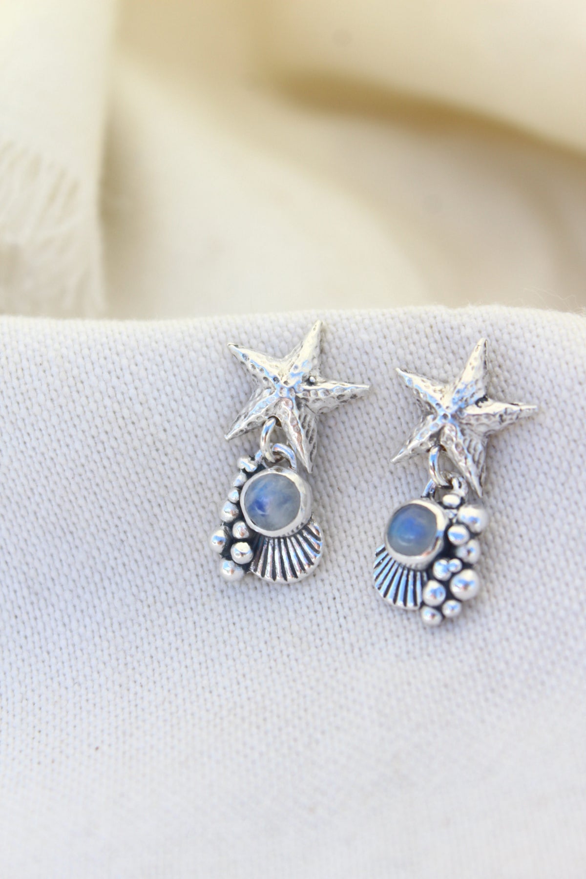 Aros asterina piedra luna