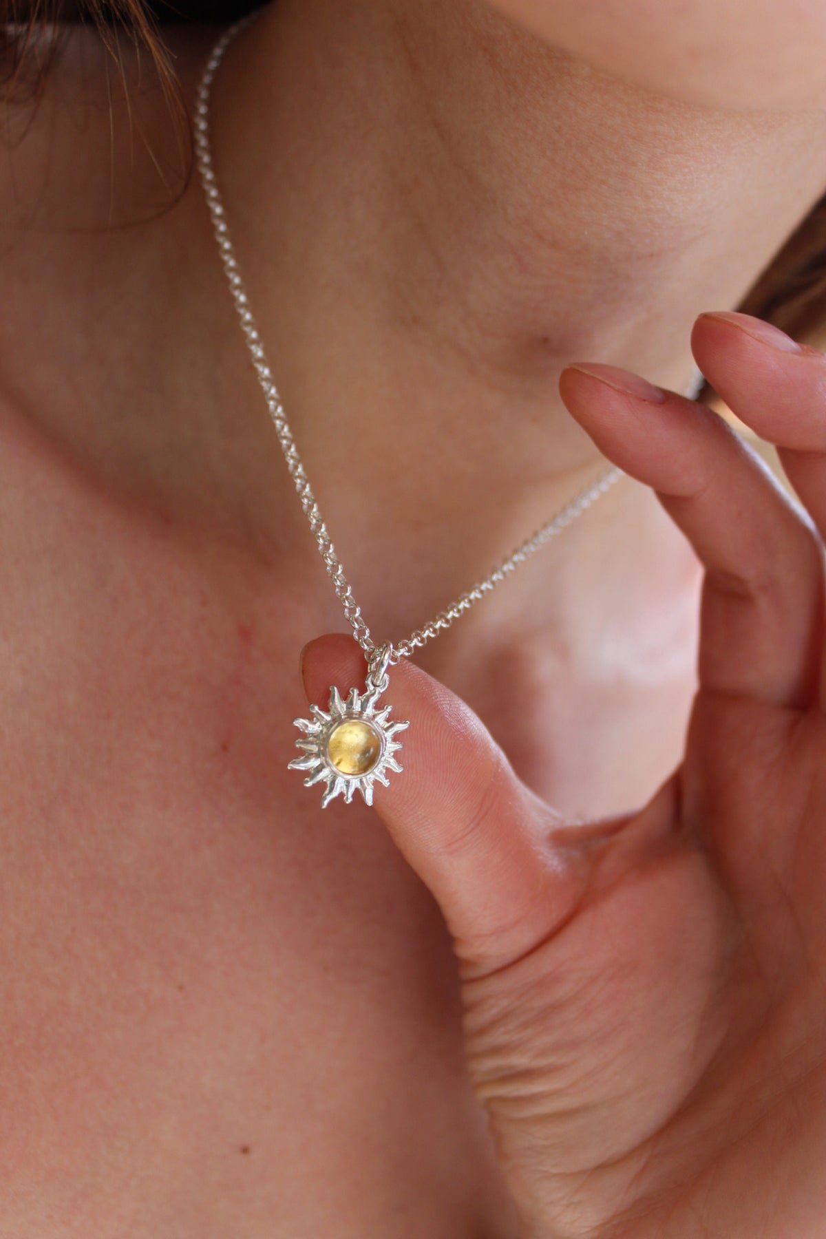 Collar solei citrino