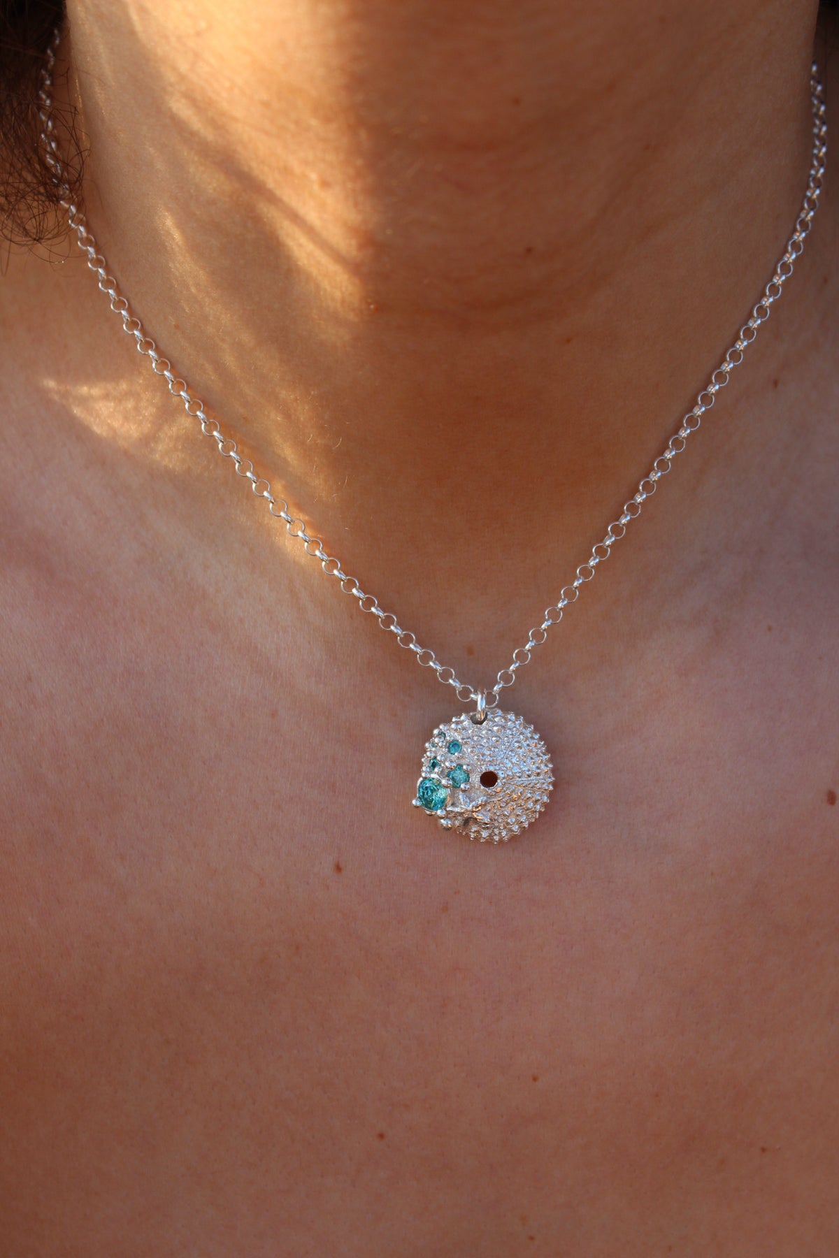 Collar erizo cristales