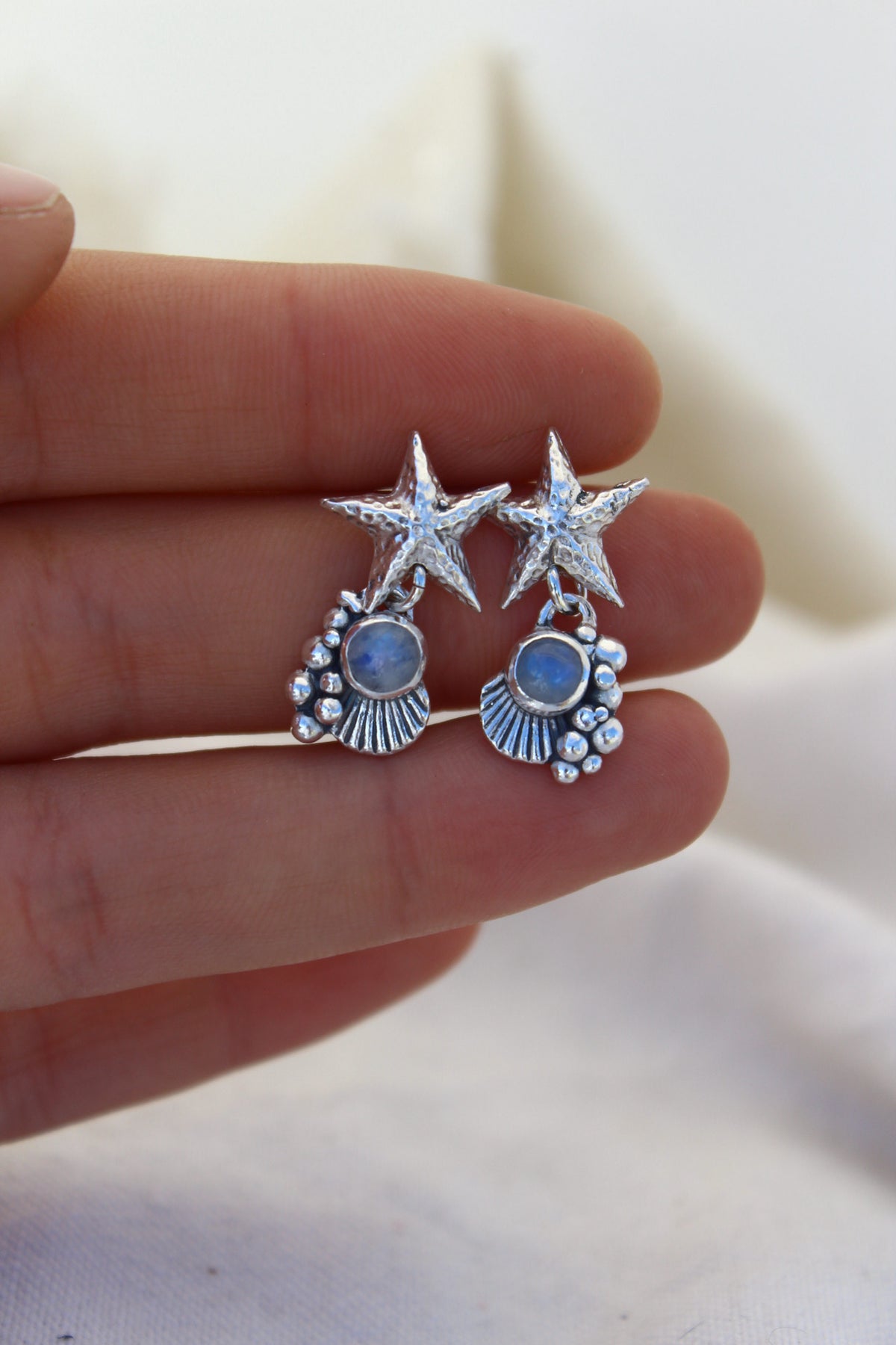 Aros asterina piedra luna