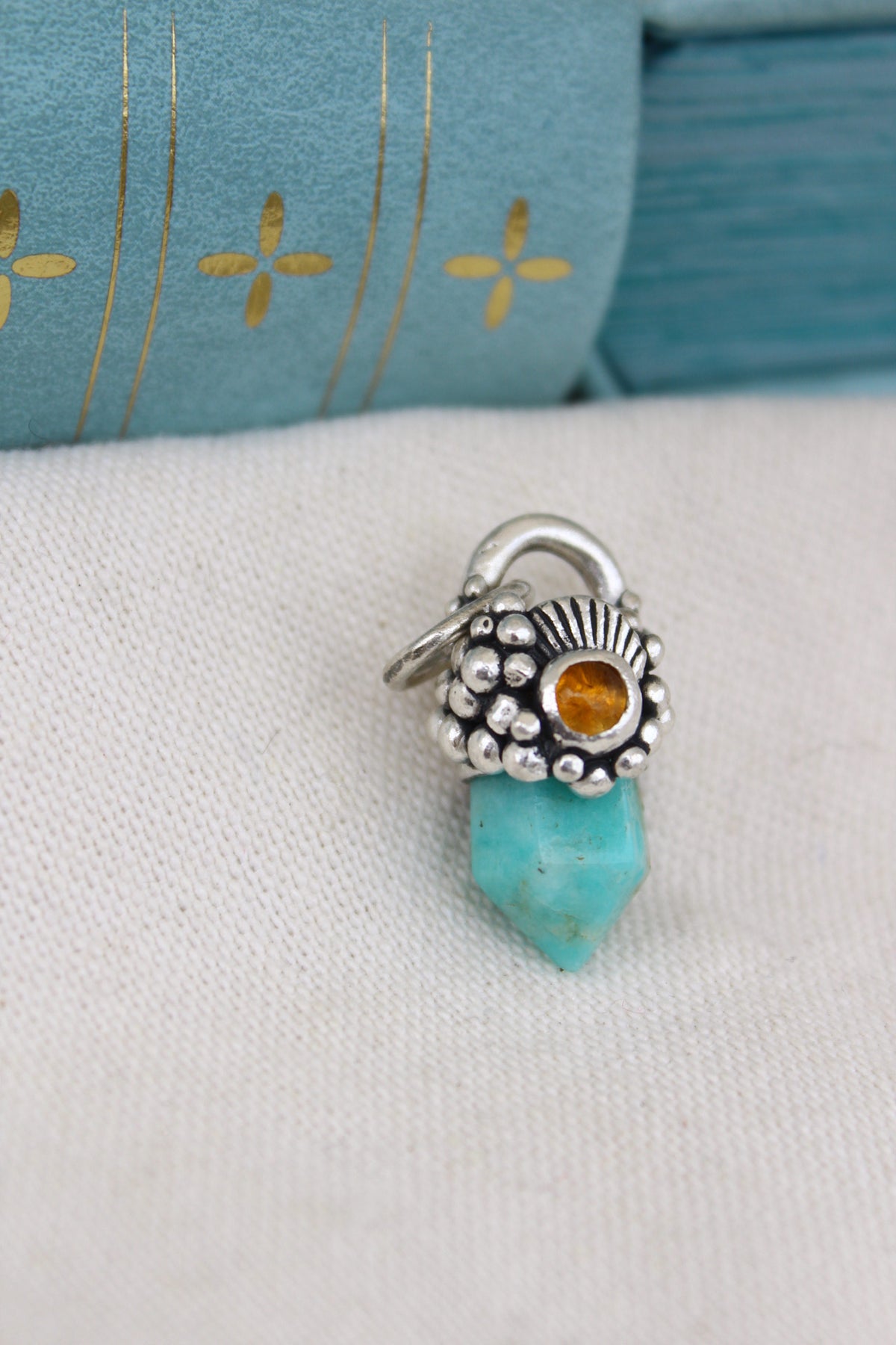 Amuleto petit Amazonita y citrino