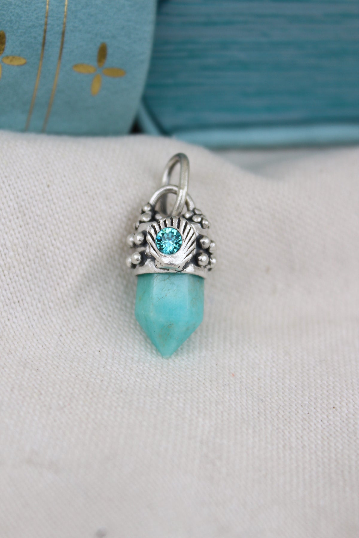 Amuleto petit Amazonita concha celeste