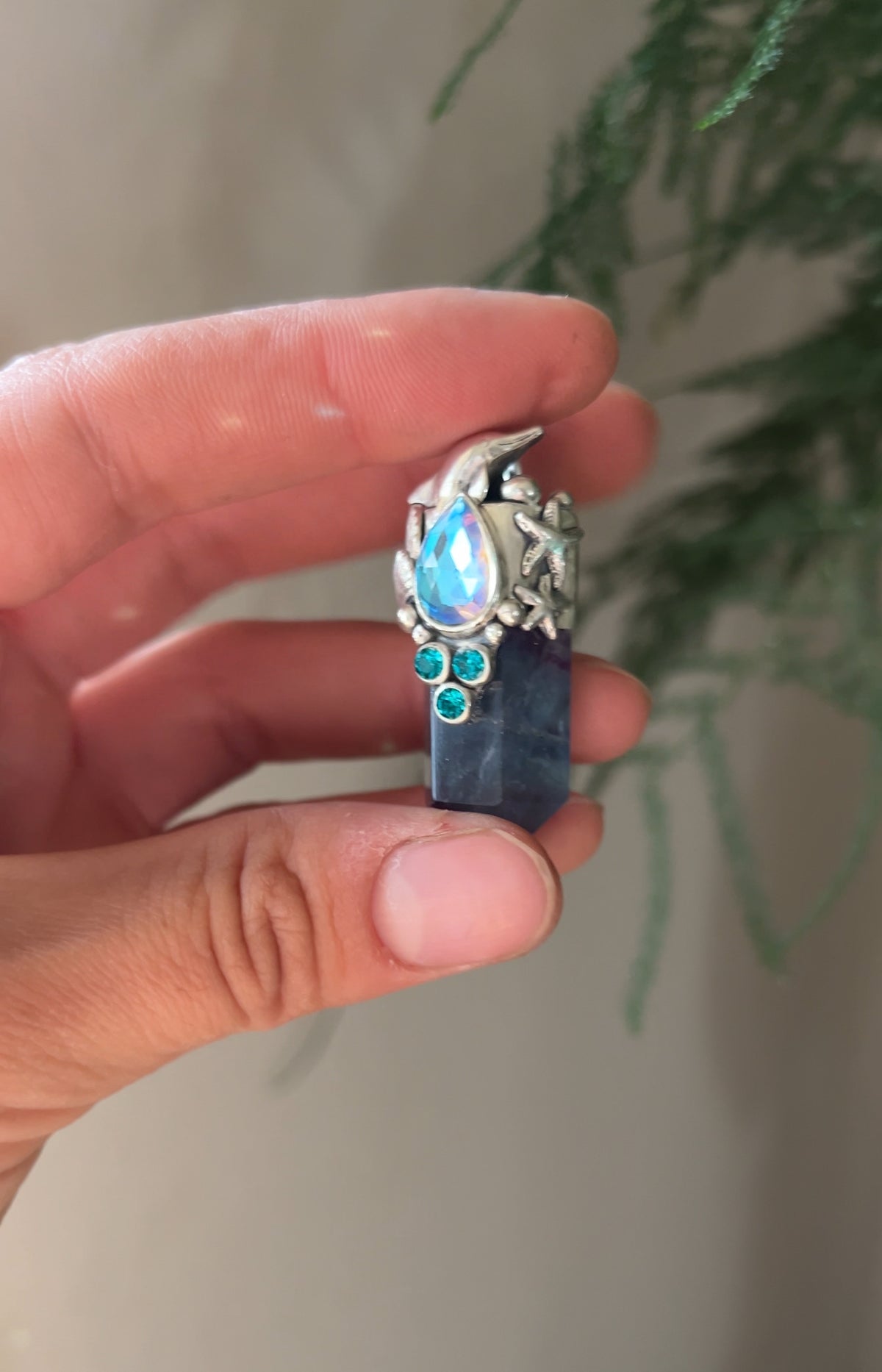 Amuleto delfín fluorita