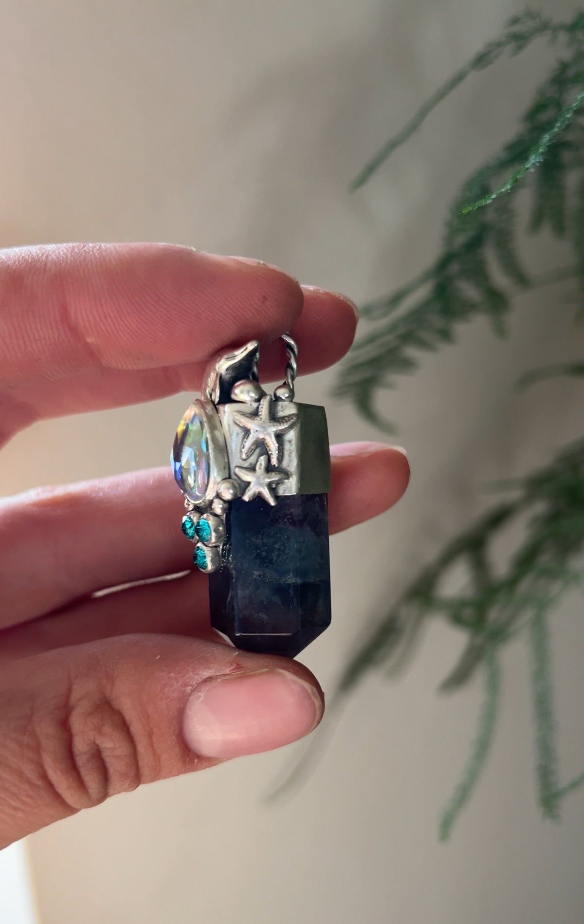 Amuleto delfín fluorita