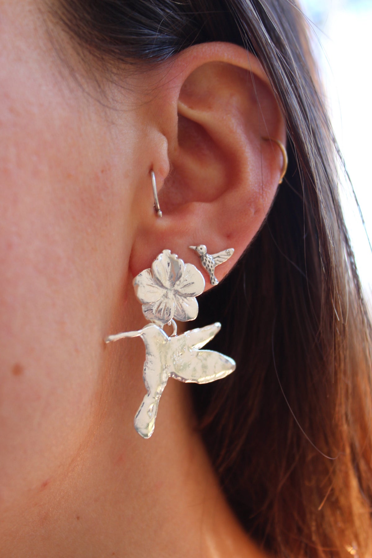 Aros colibrí florido