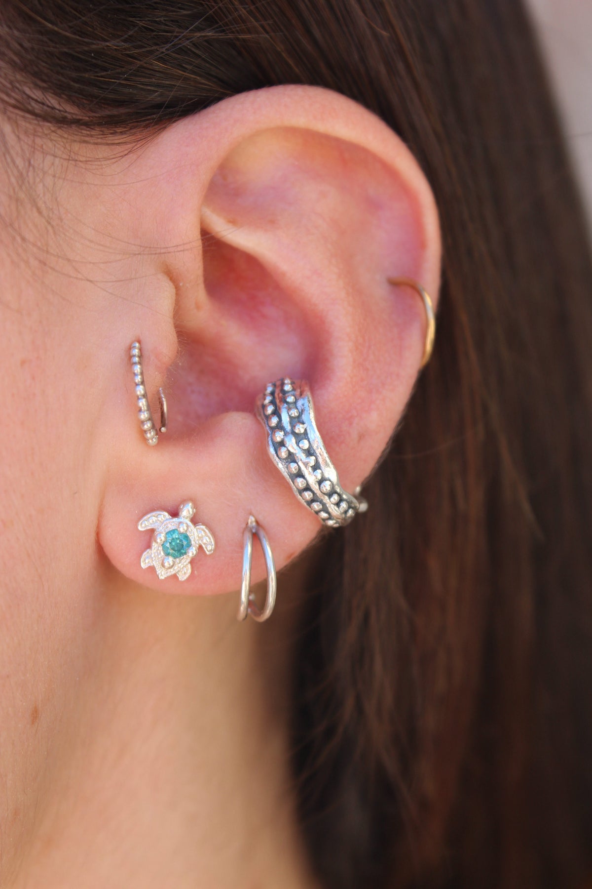 Aros tortu petit cristal calipso