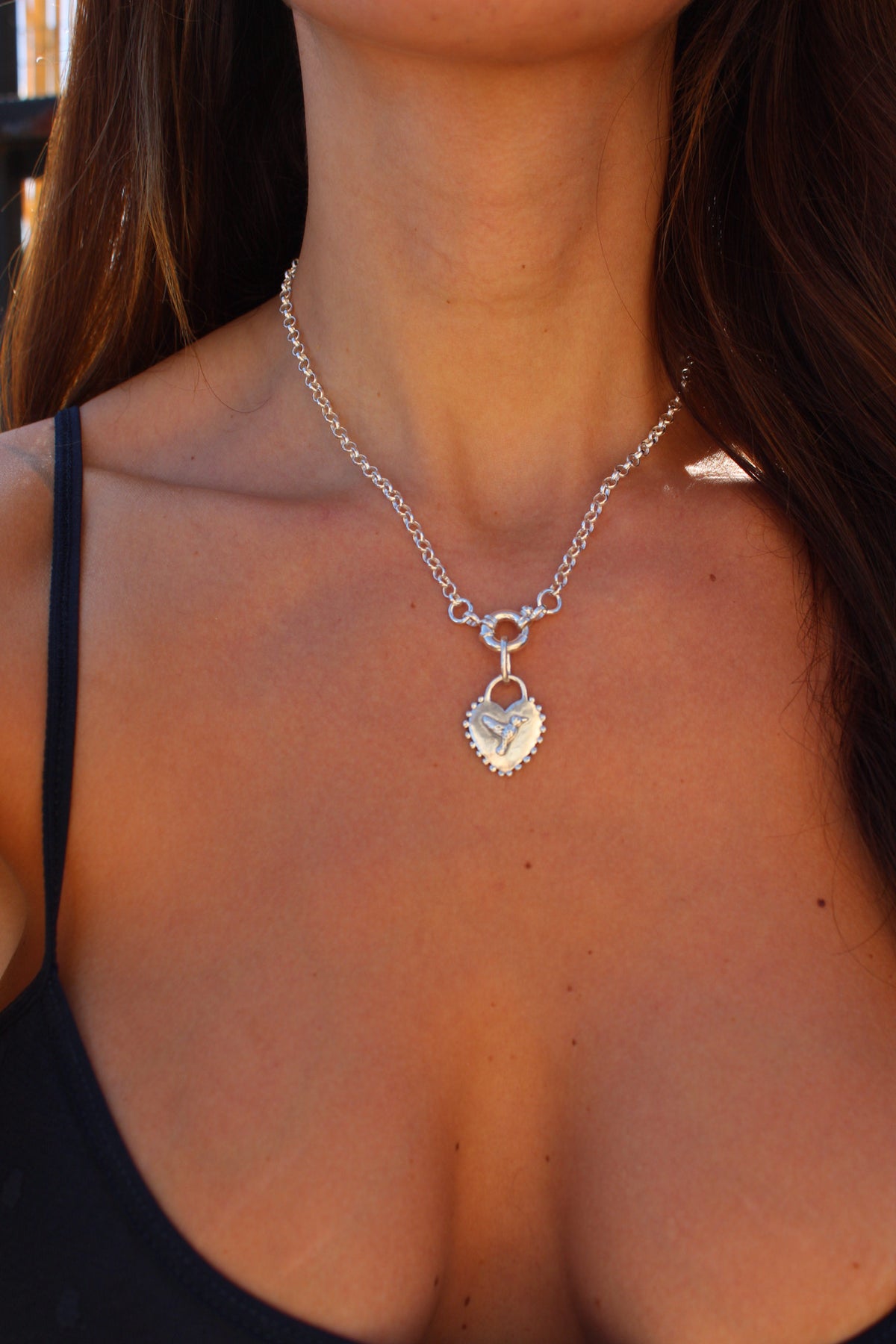 Collar dije de colibrí L