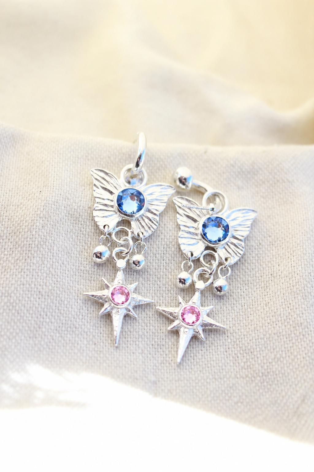 Aros Ninfa lila y rosa