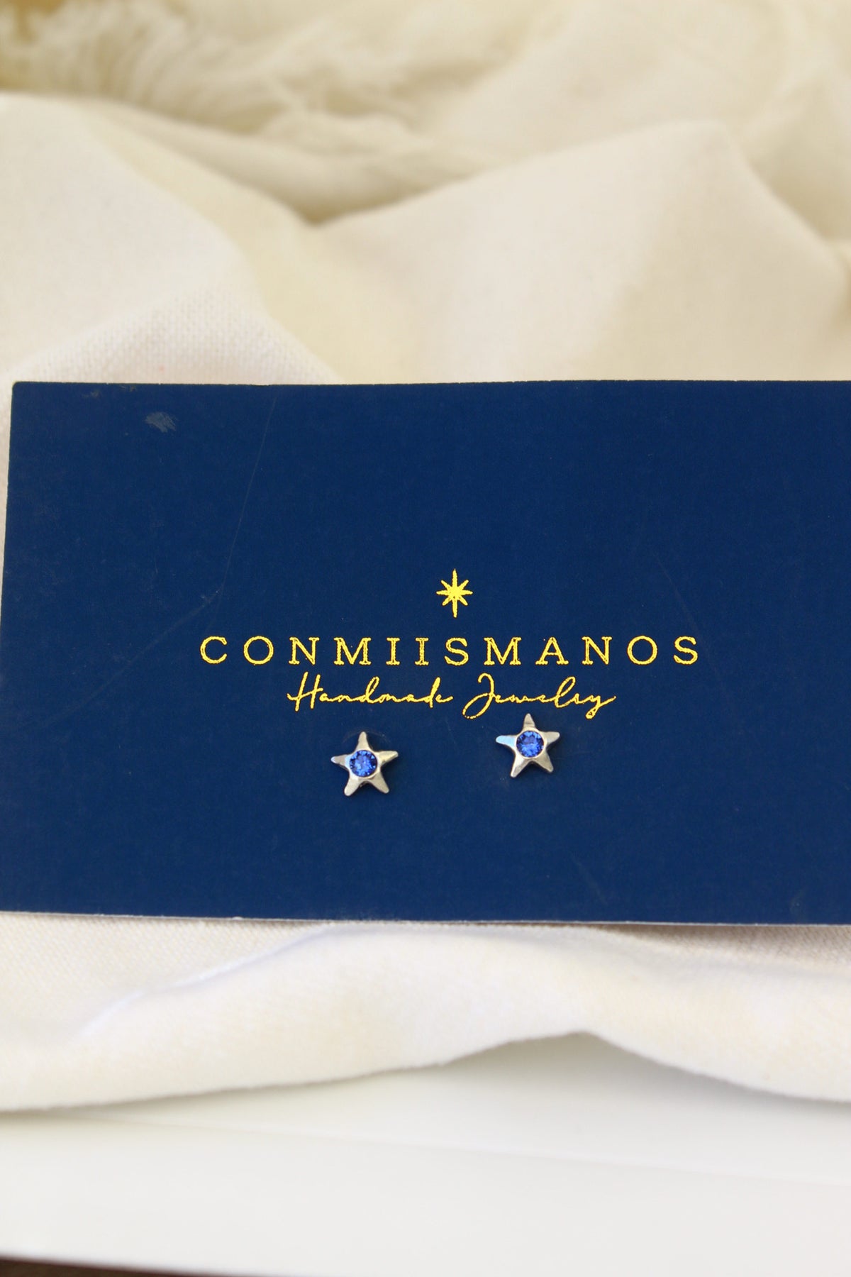 Aros Estrella petit con cristal Swaroski (par)