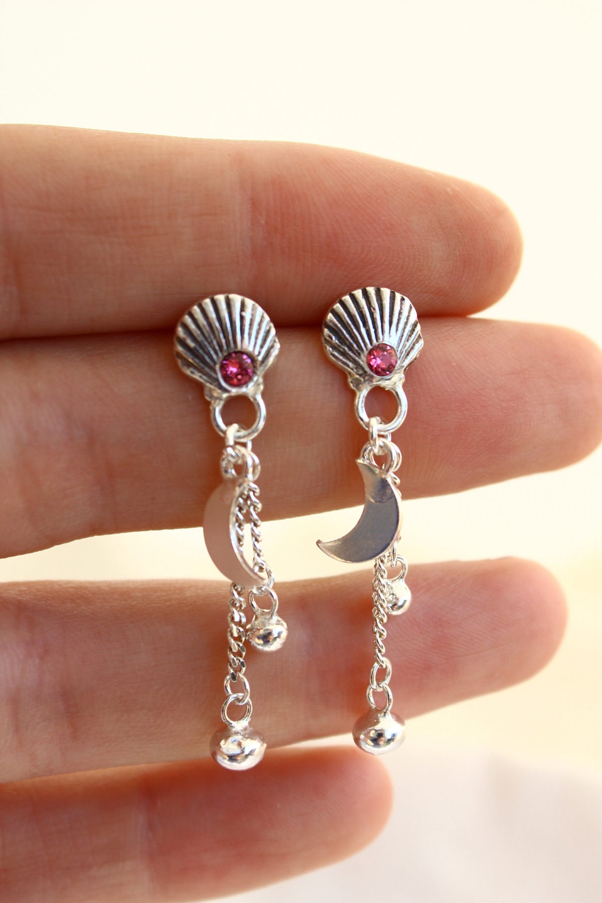 Aros cascada “M” rose (par)