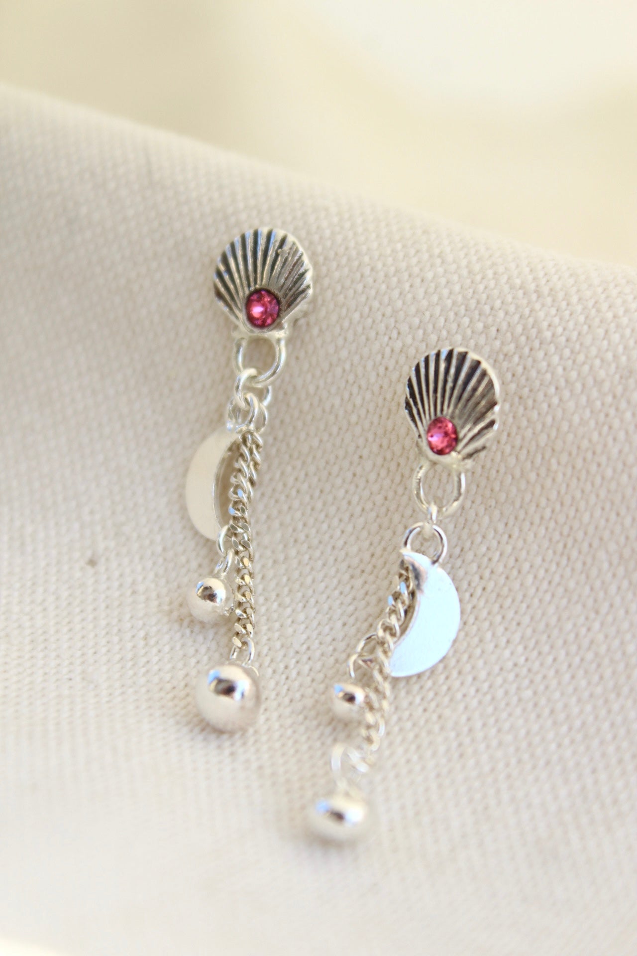 Aros cascada “M” rose (par)