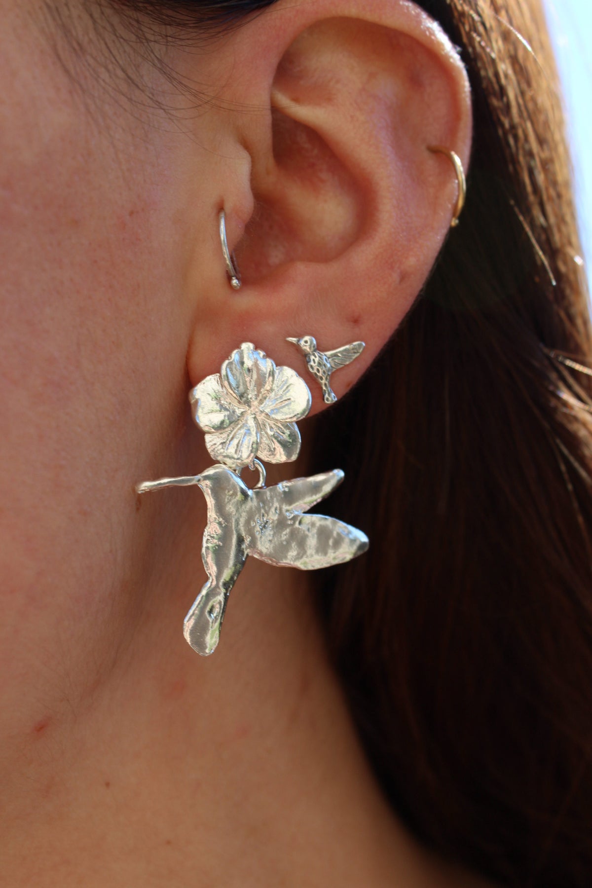 Aros colibrí florido