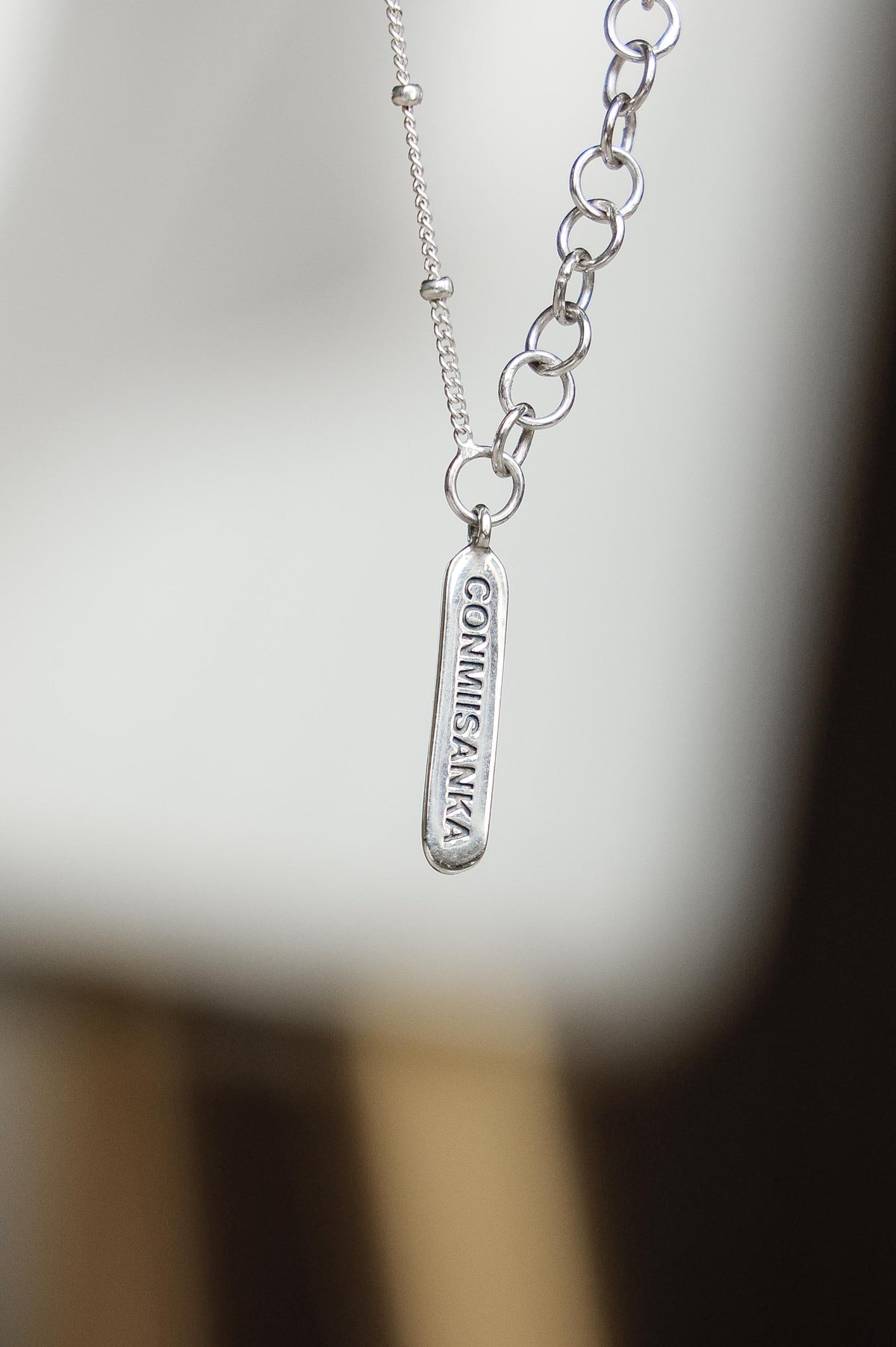 COLLAR CONMIISANKA DE PLATA DE CUARZO VERDE