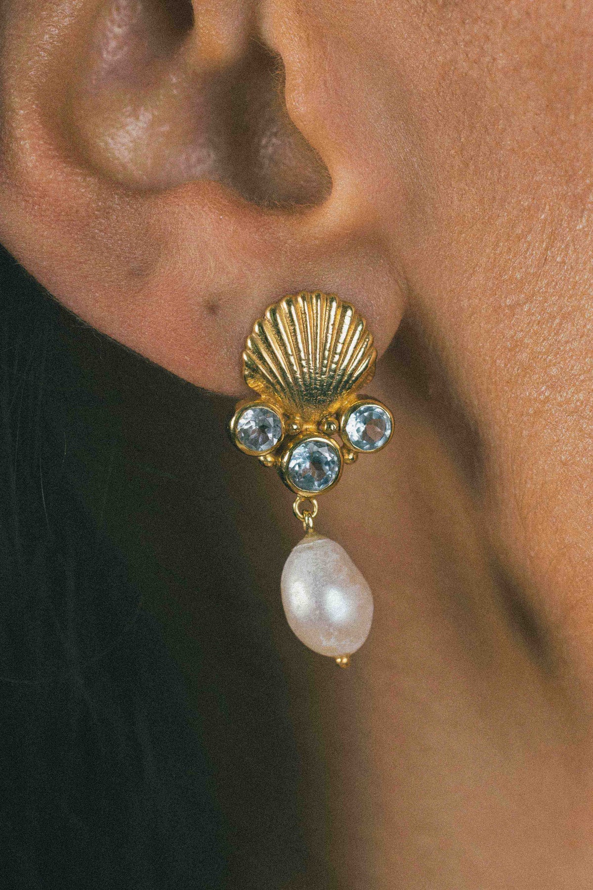 AROS CONMIISANKA GOLD DE TOPACIO CELESTE