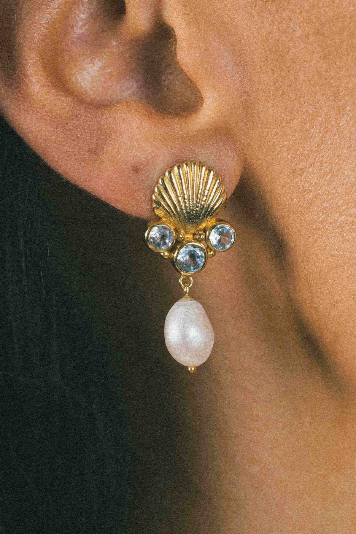 AROS CONMIISANKA GOLD DE TOPACIO CELESTE